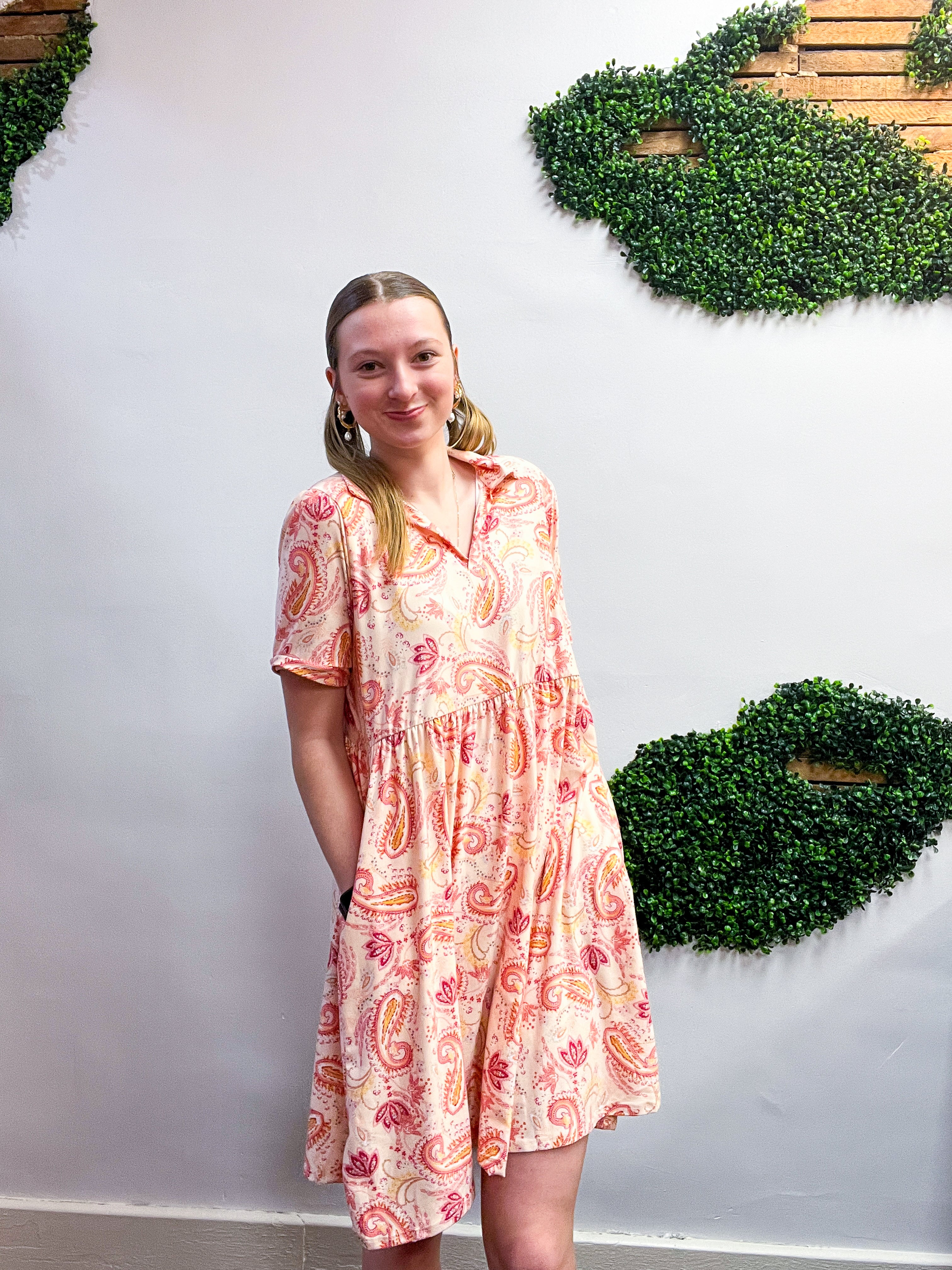 Sweet Paisley Dream Dress in Blush