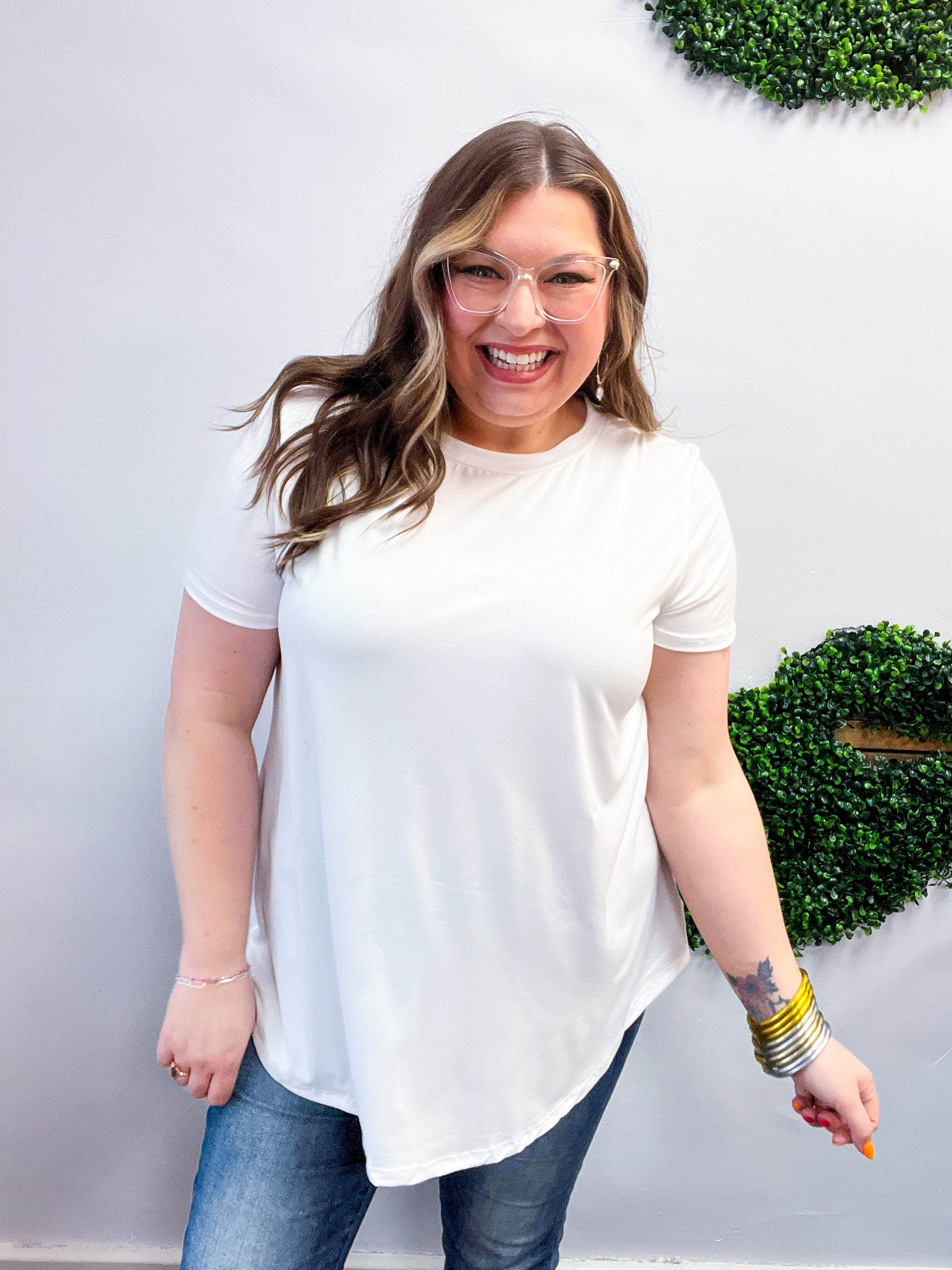 Butter Soft Bliss Tee in Off White