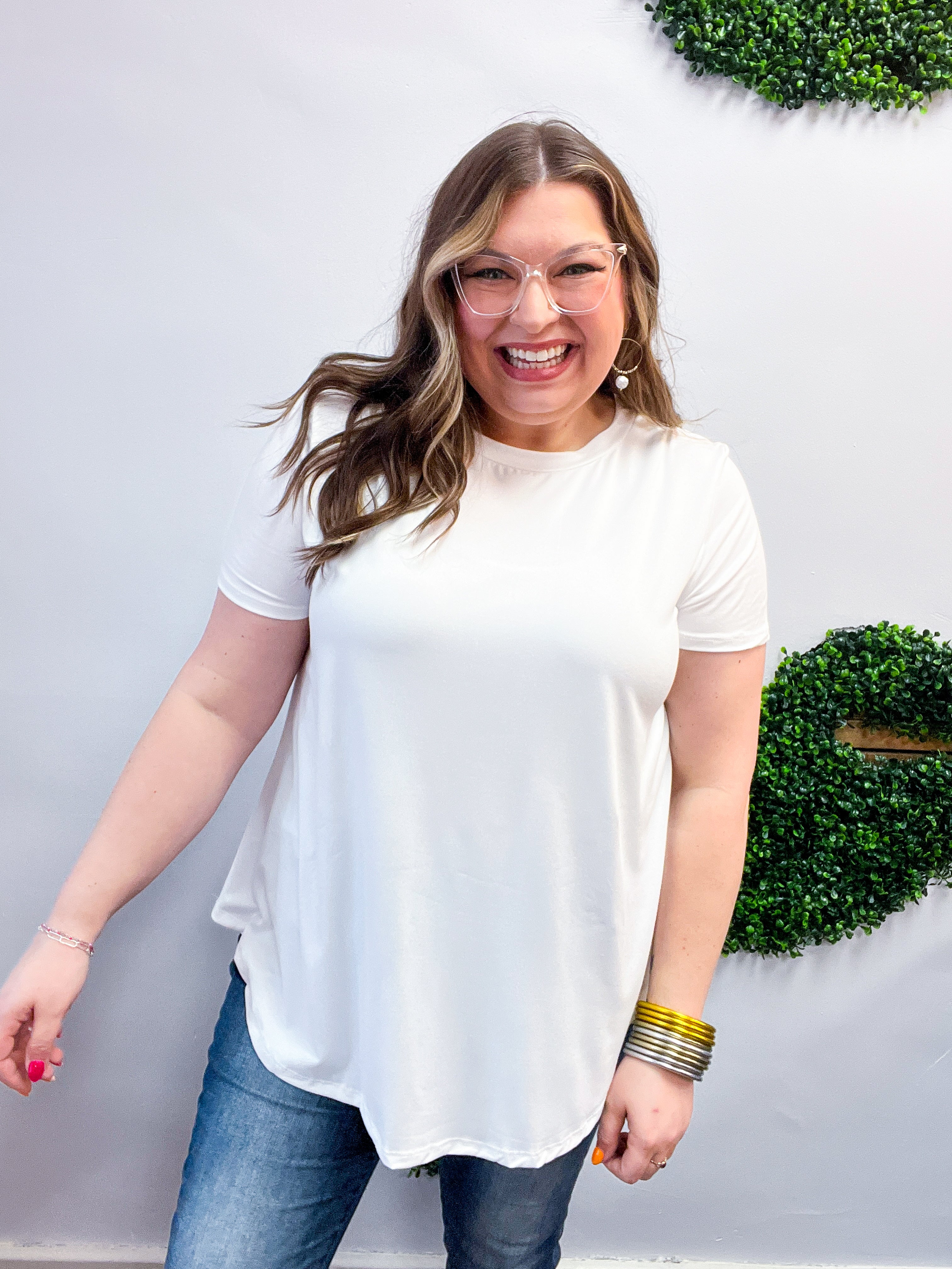 Butter Soft Bliss Tee in Off White