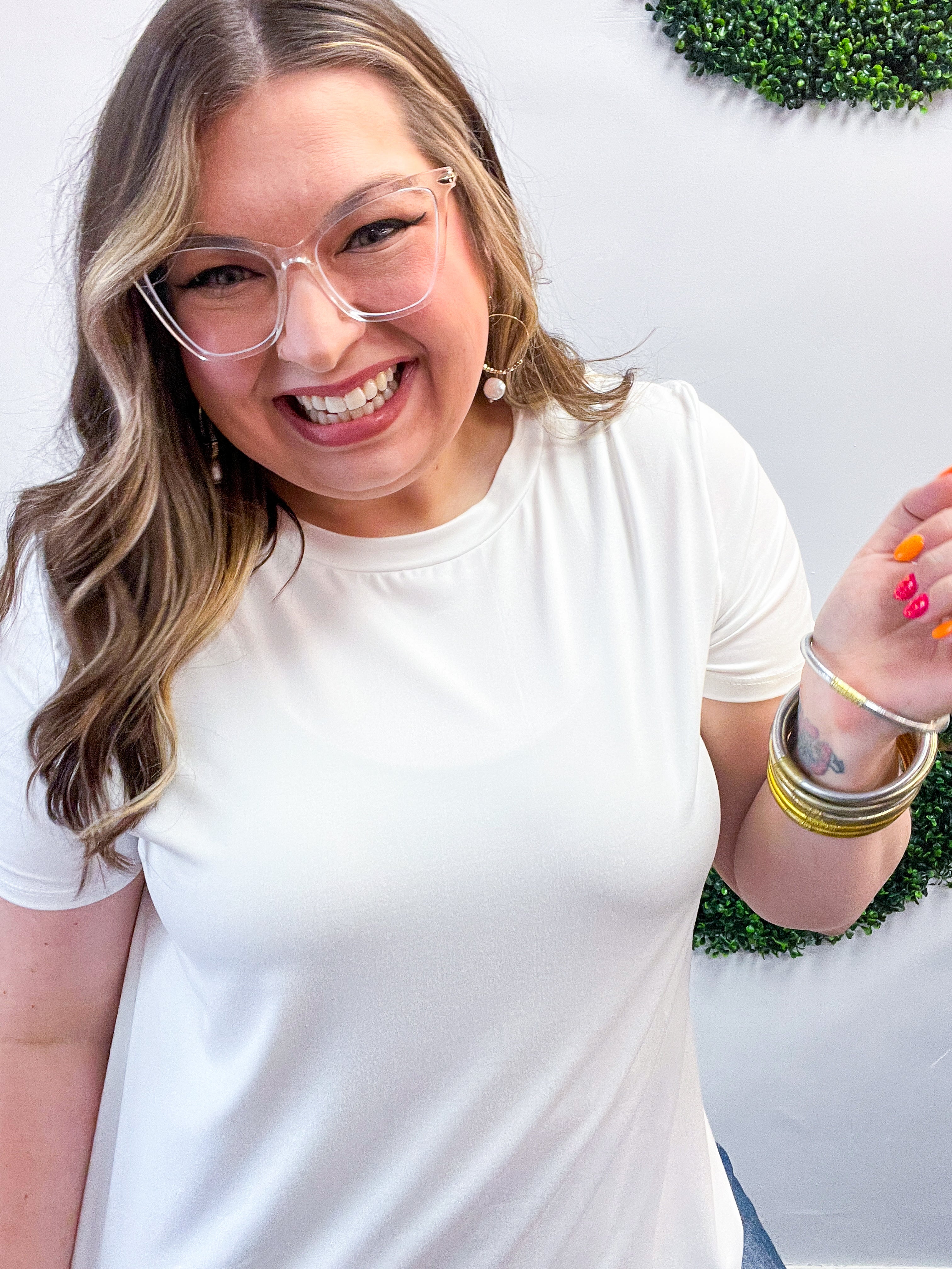Butter Soft Bliss Tee in Off White