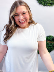 Butter Soft Bliss Tee in Off White