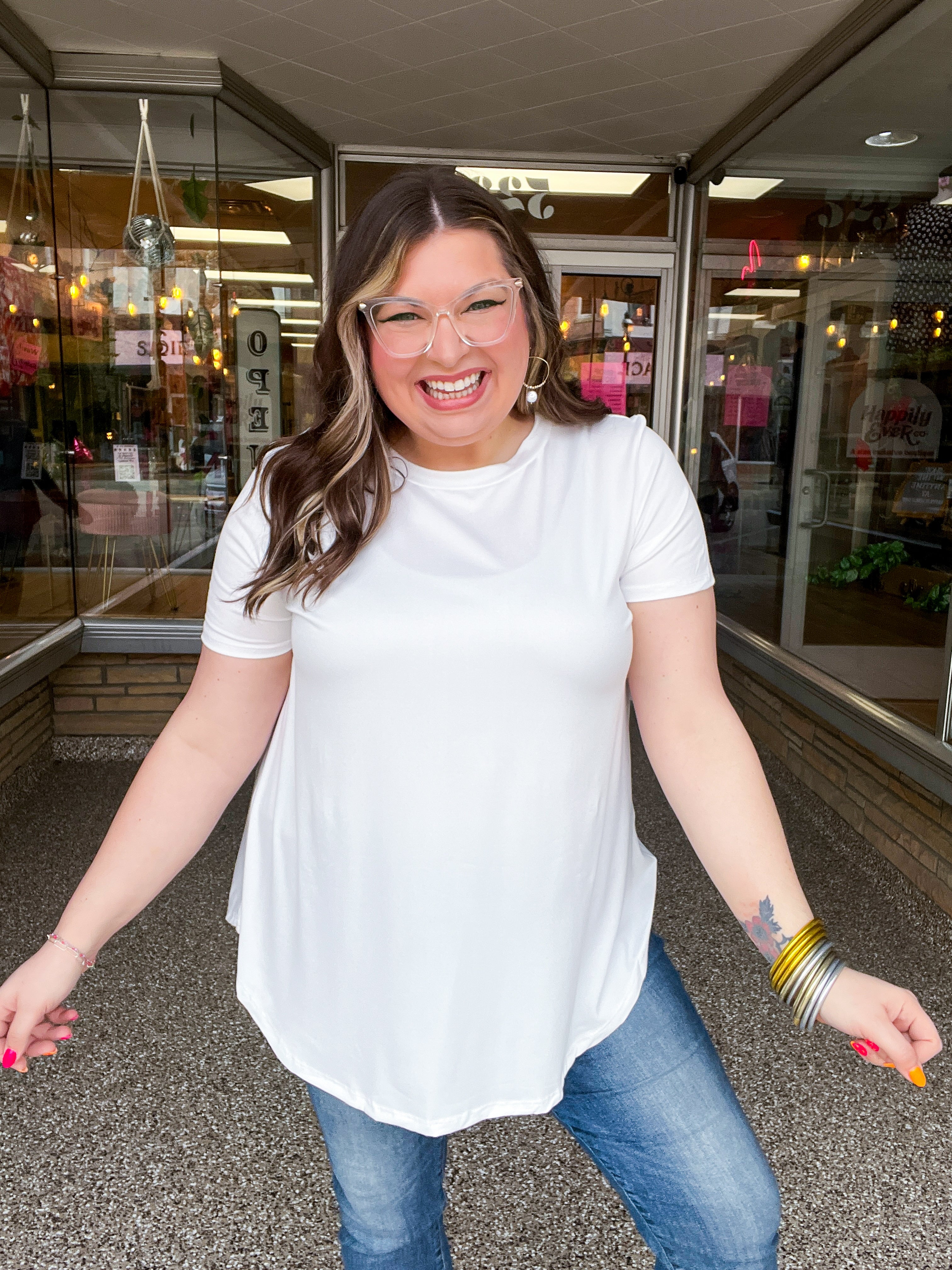 Butter Soft Bliss Tee in Off White