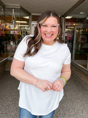 Butter Soft Bliss Tee in Off White