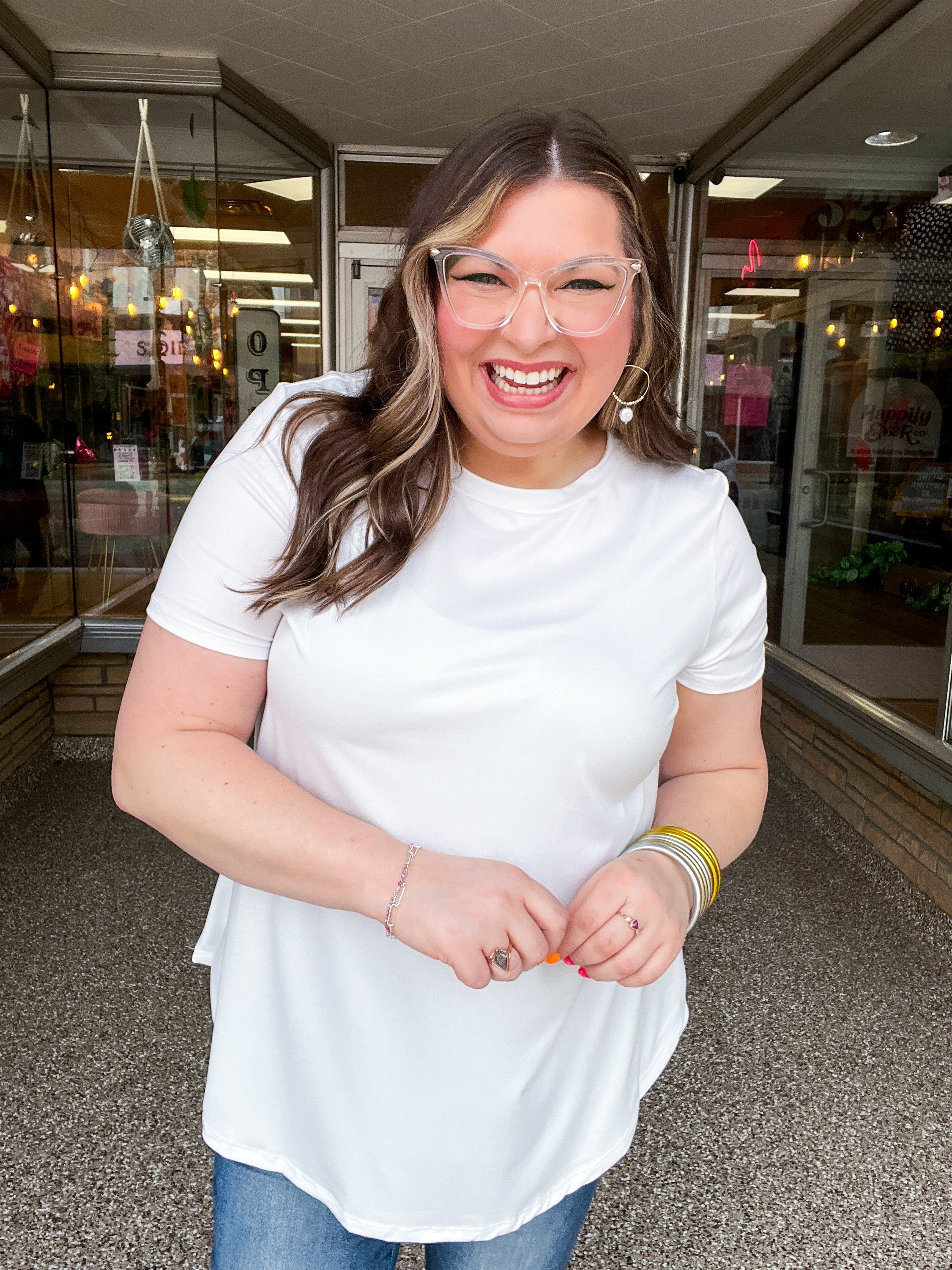 Butter Soft Bliss Tee in Off White
