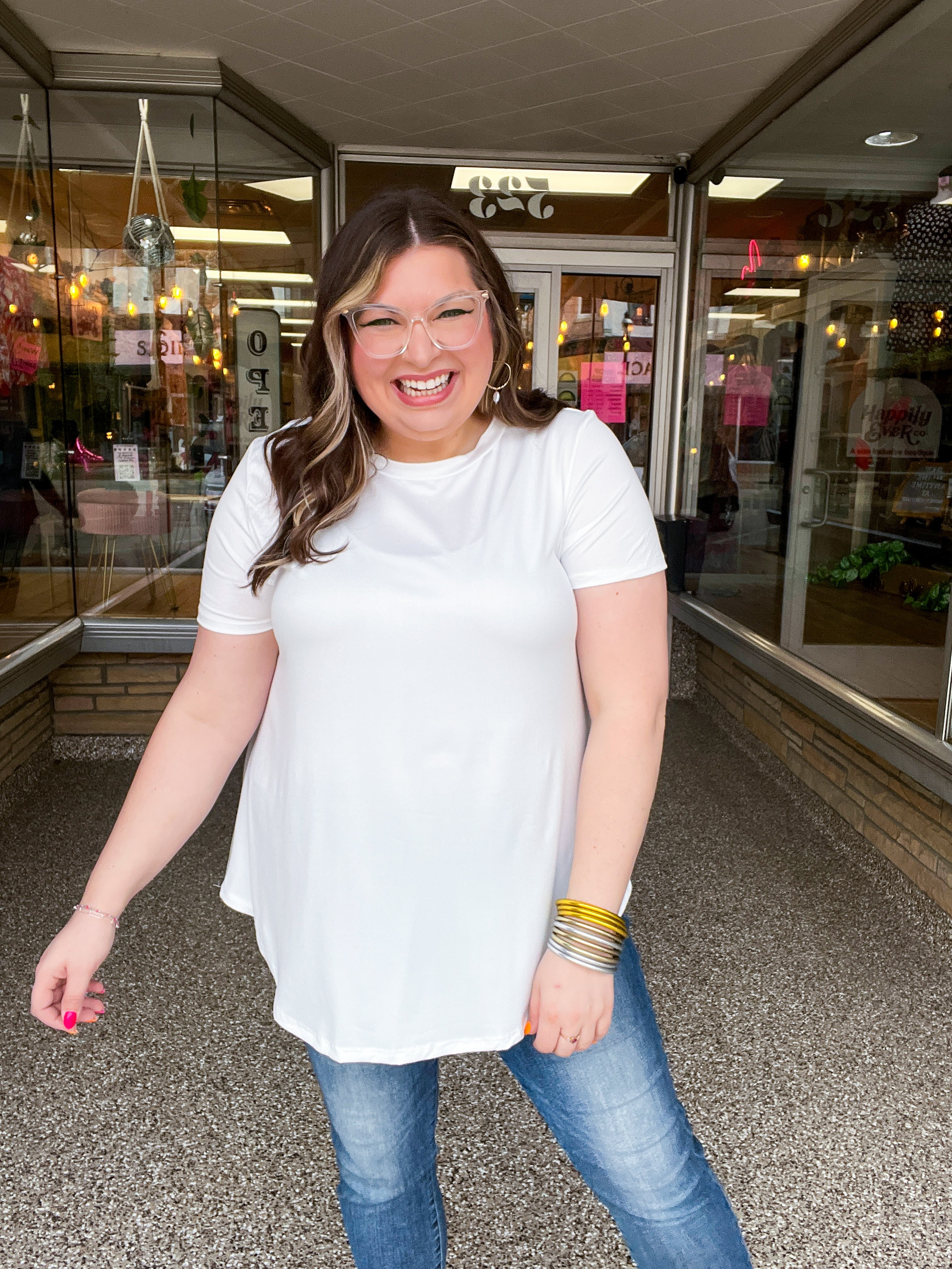 Butter Soft Bliss Tee in Off White