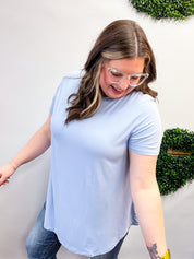 Butter Soft Bliss Tee in Powder Blue