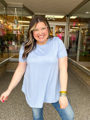 Butter Soft Bliss Tee in Powder Blue