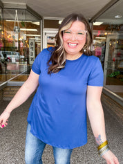 Butter Soft Bliss Tee in Denim Blue