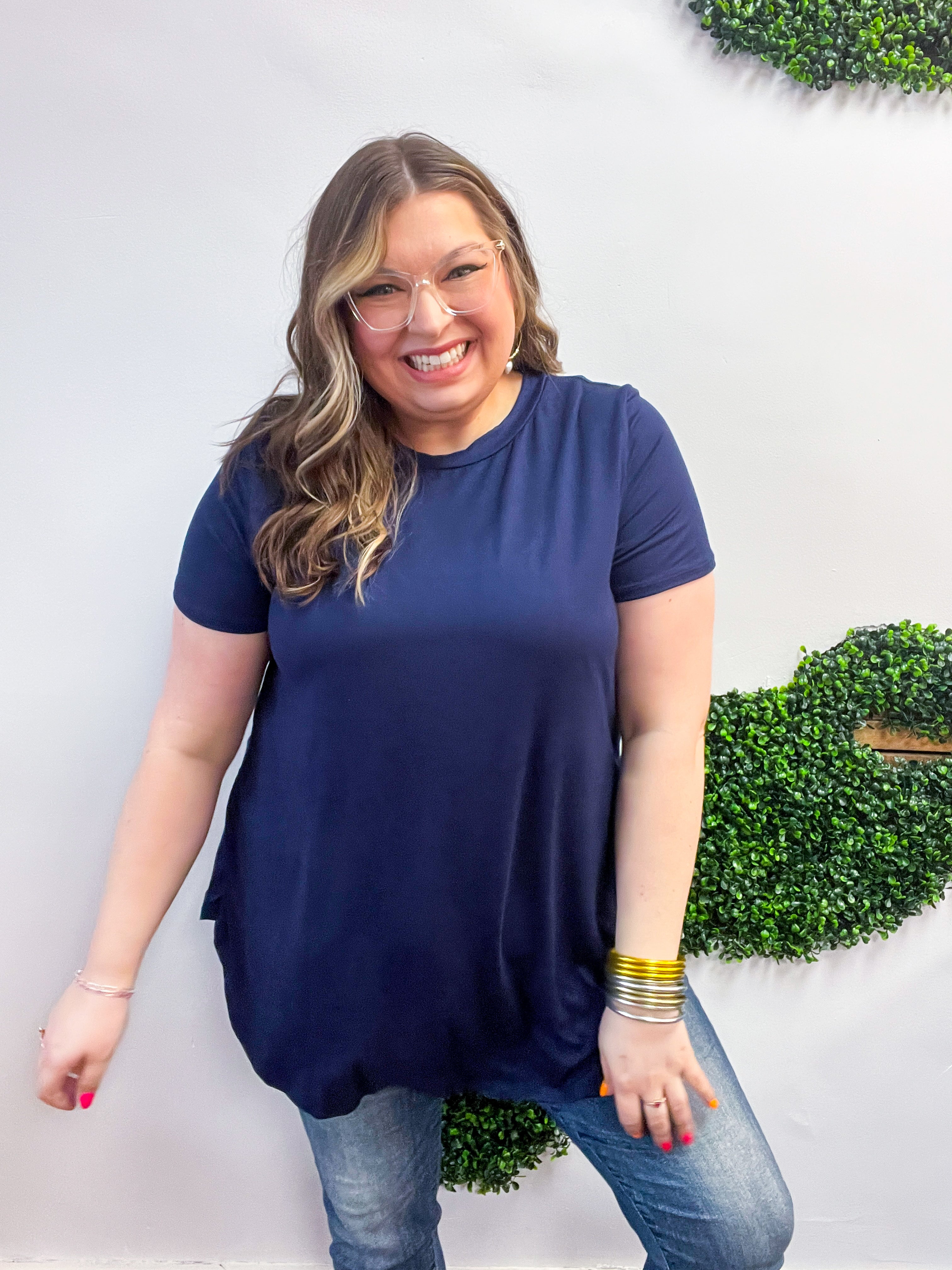 Butter Soft Bliss Tee in Navy