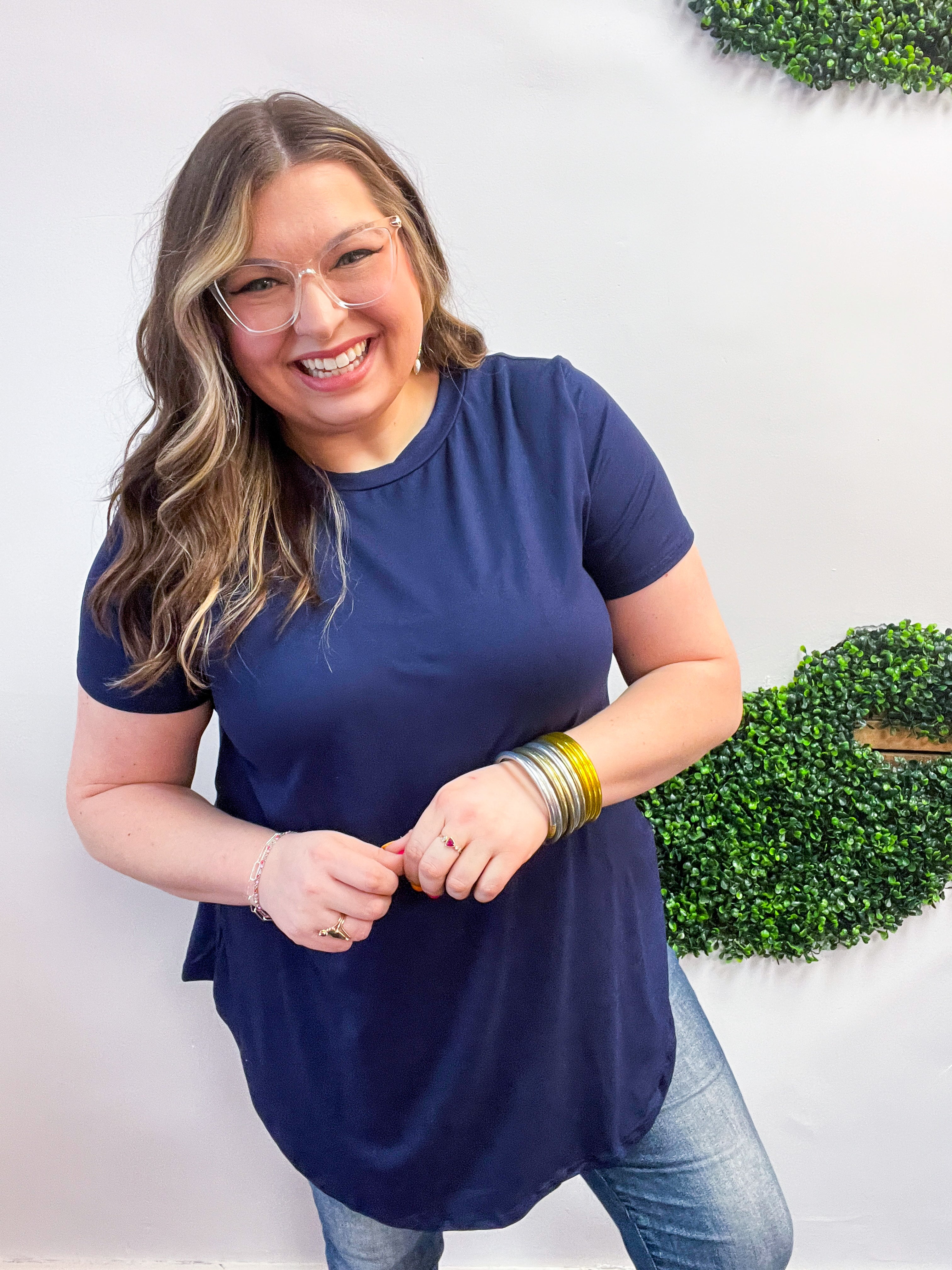 Butter Soft Bliss Tee in Navy
