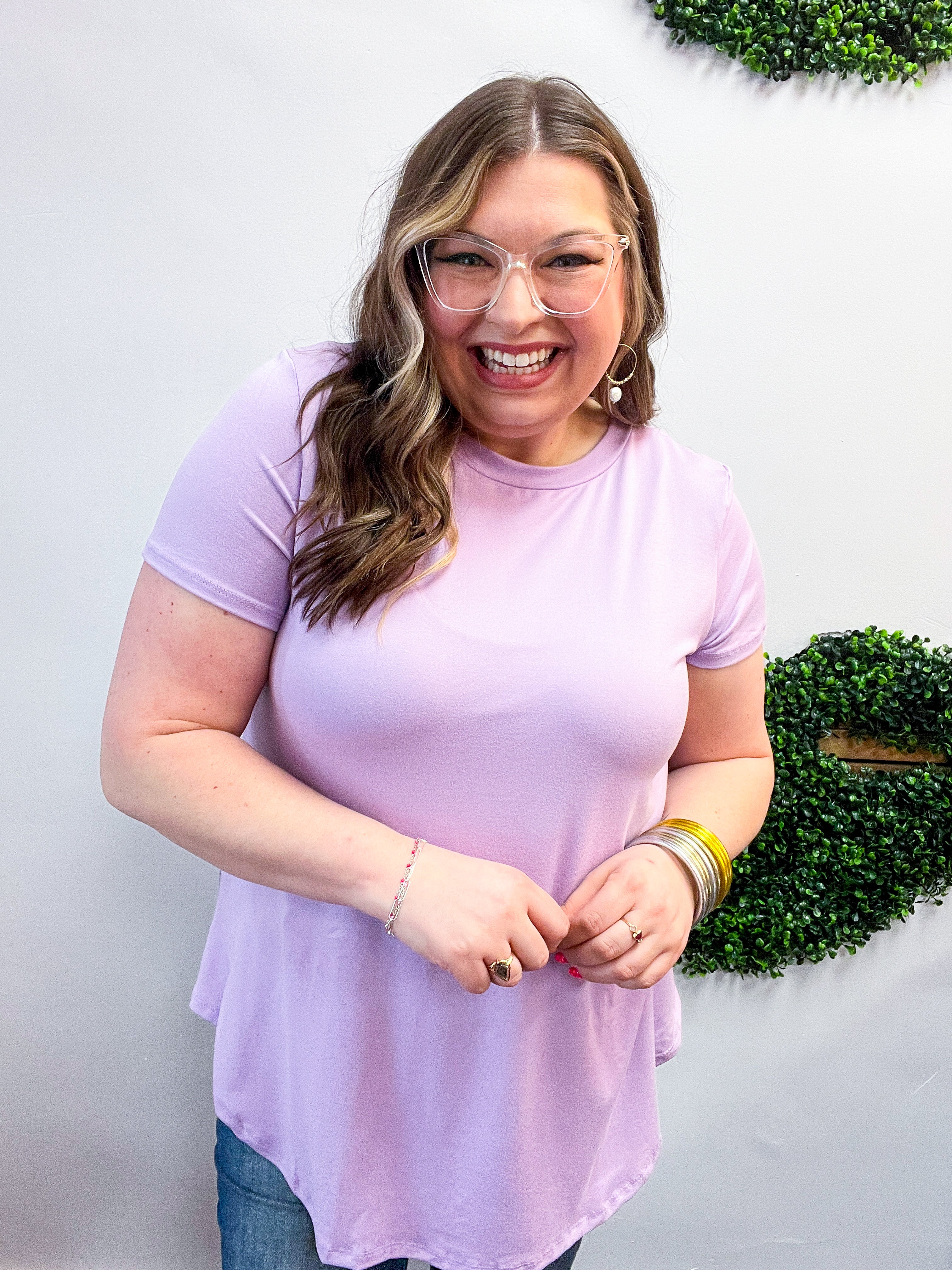 Butter Soft Bliss Tee in Lavender