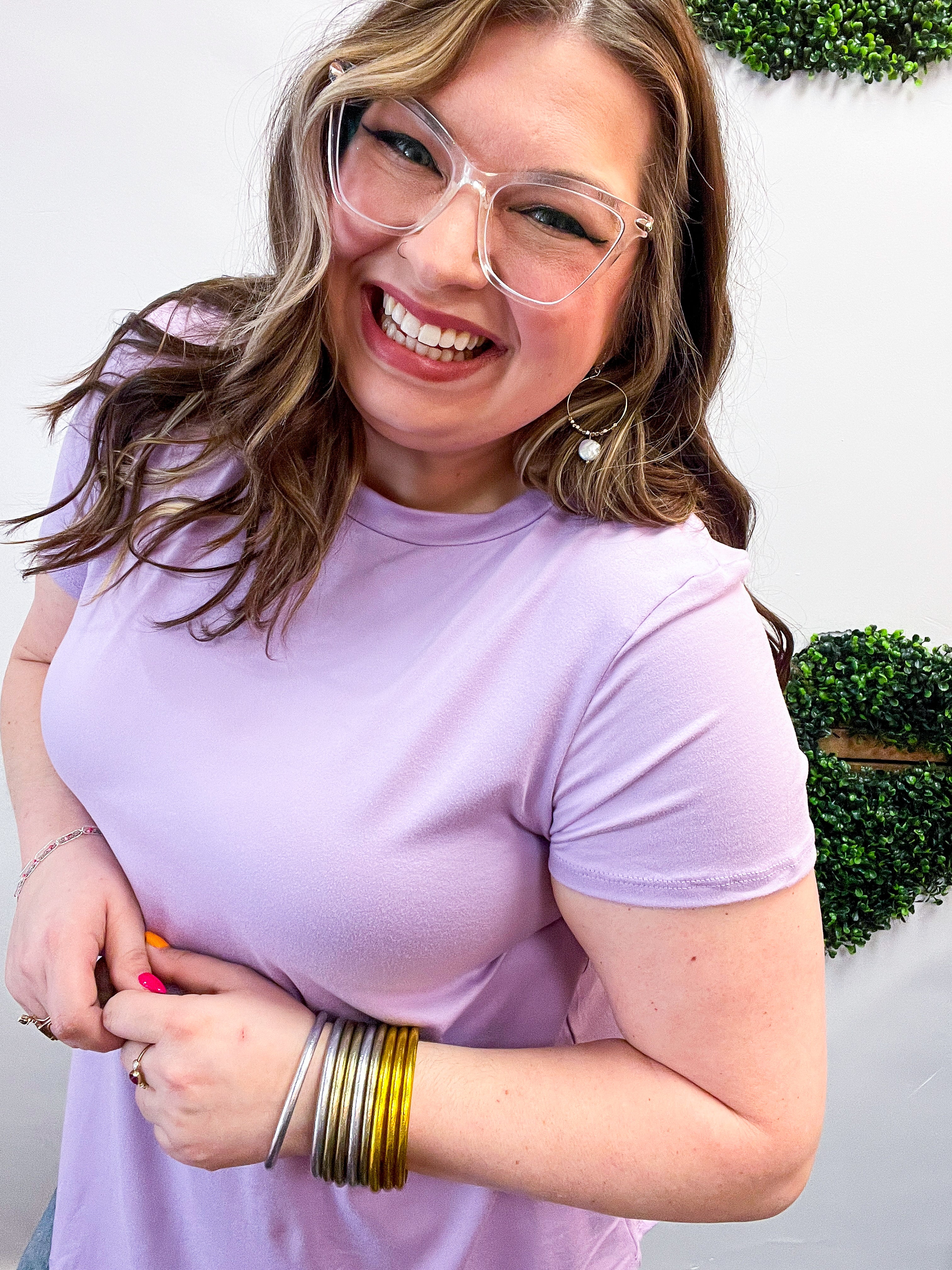 Butter Soft Bliss Tee in Lavender