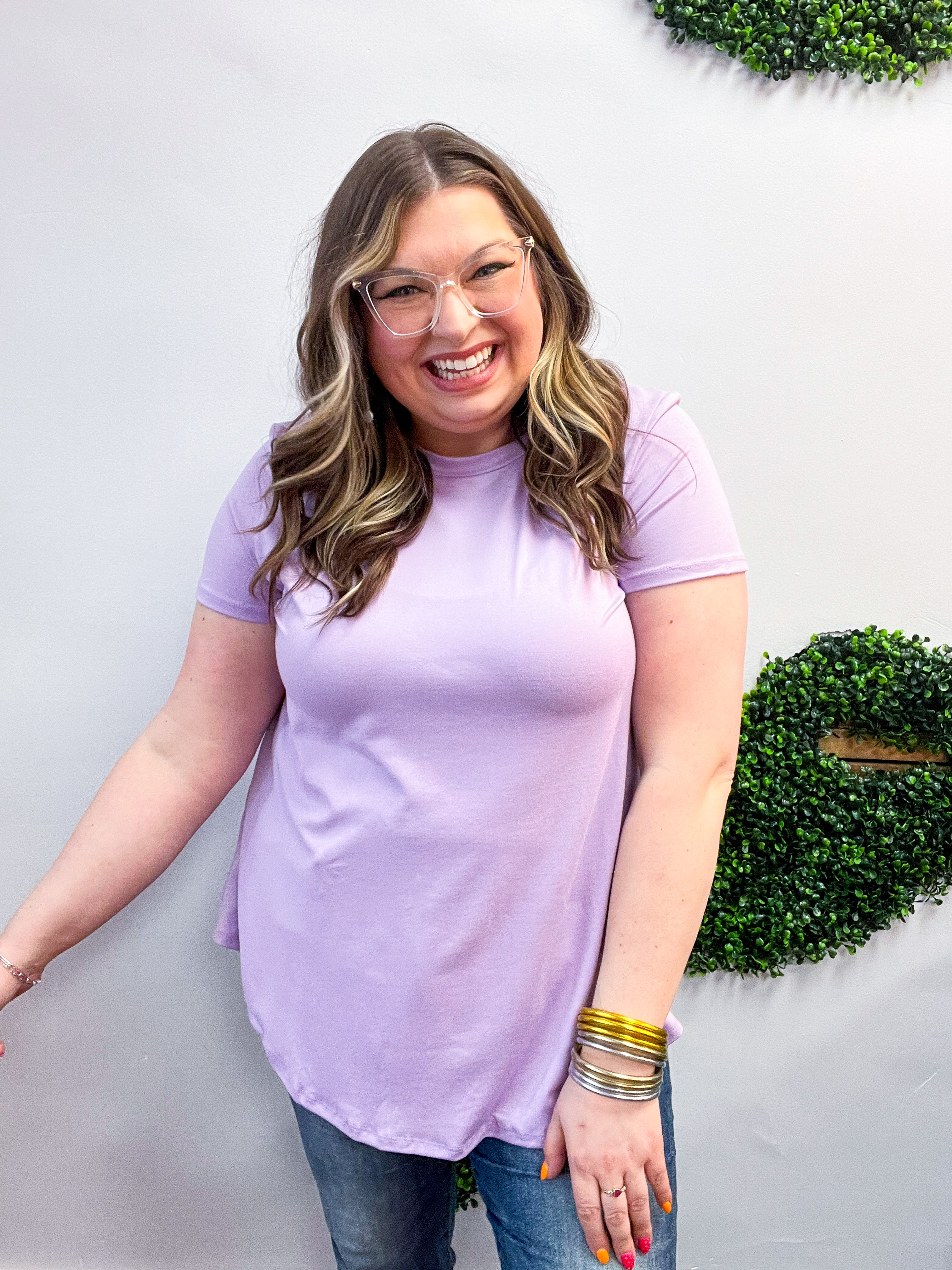 Butter Soft Bliss Tee in Lavender