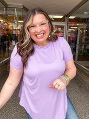 Butter Soft Bliss Tee in Lavender