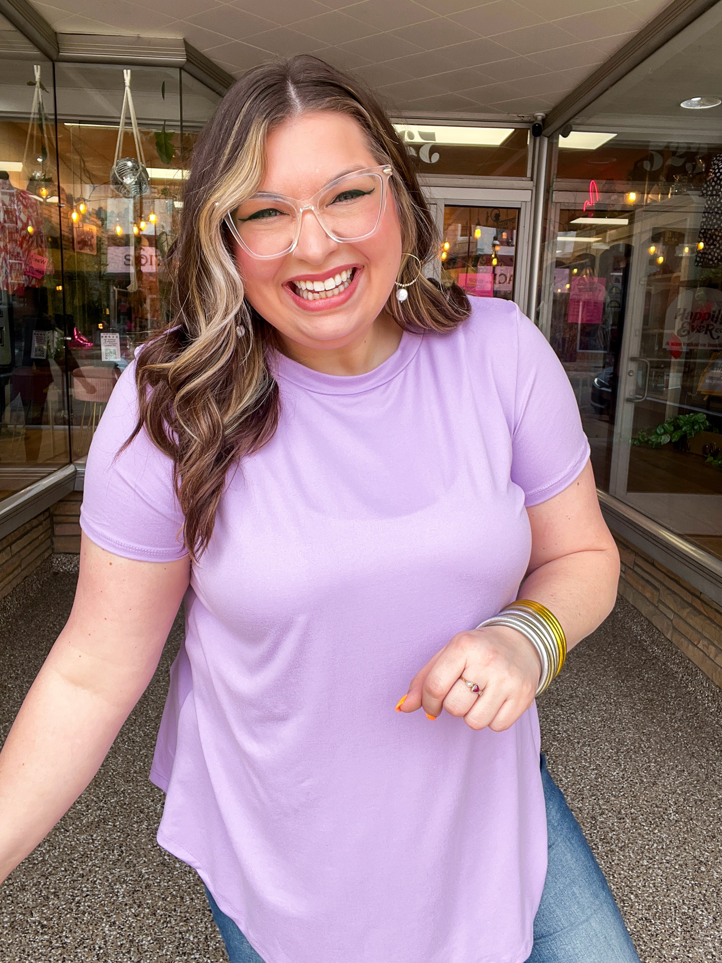 Butter Soft Bliss Tee in Lavender