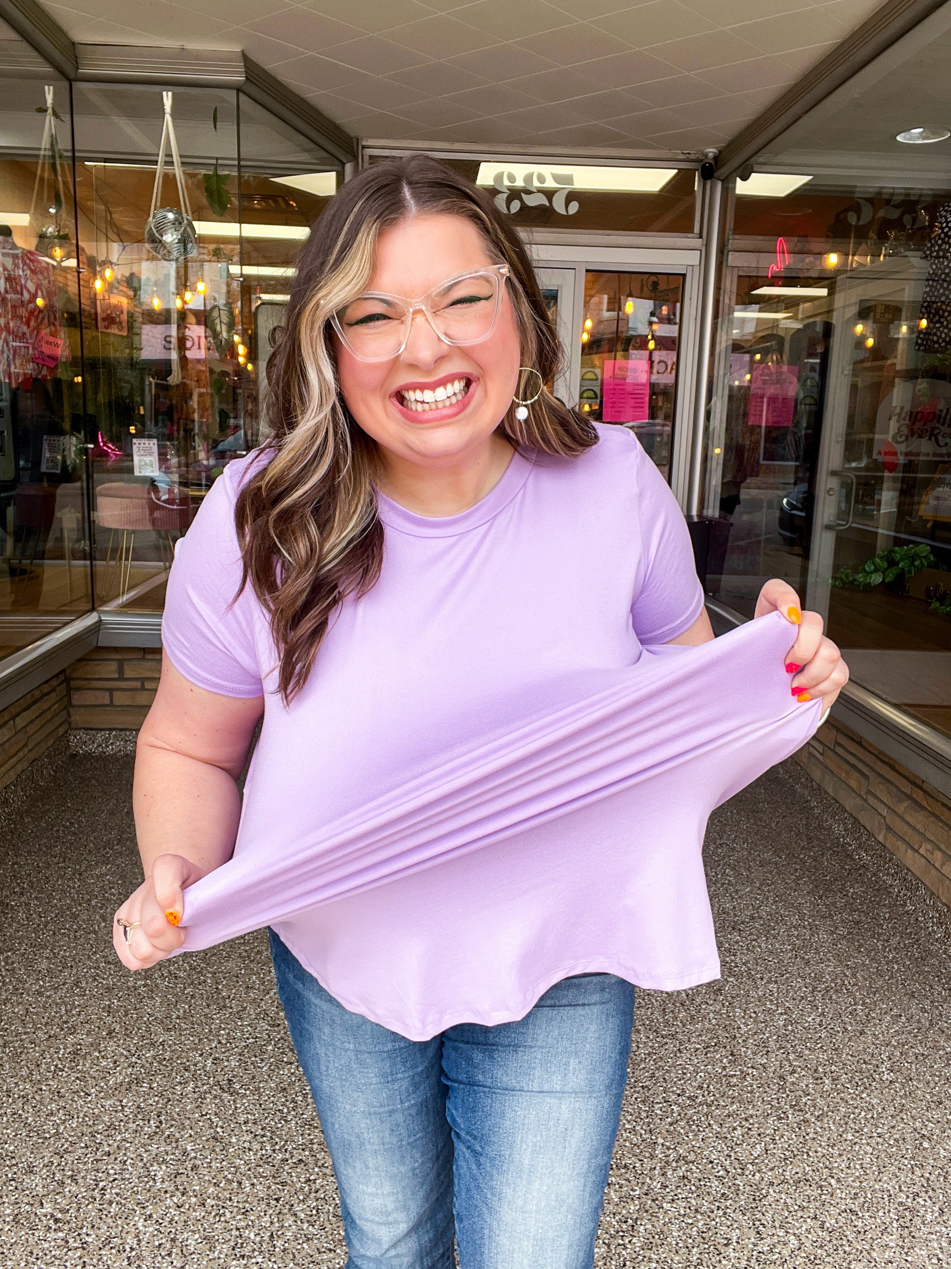 Butter Soft Bliss Tee in Lavender