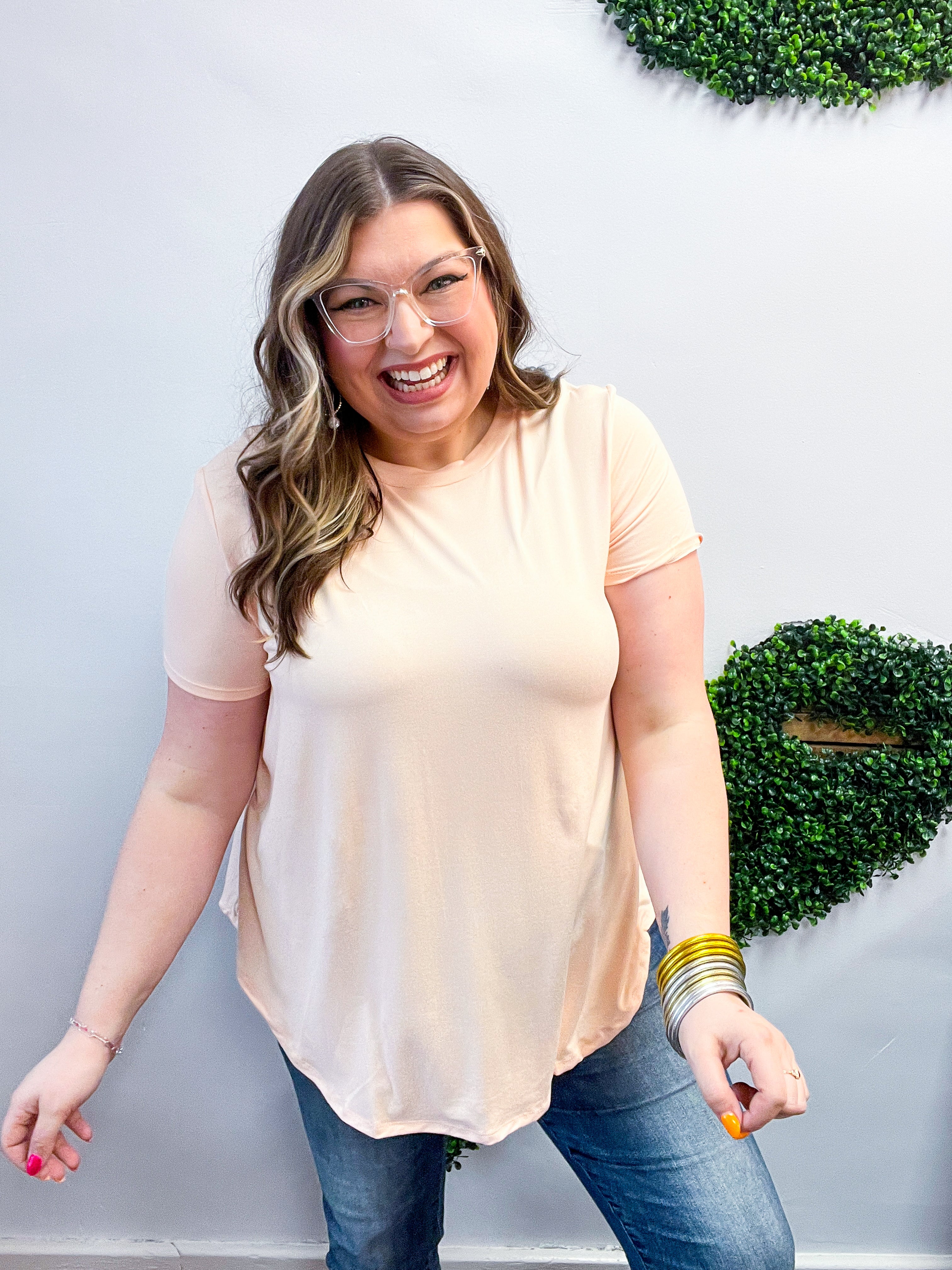 Butter Soft Bliss Tee in Blush