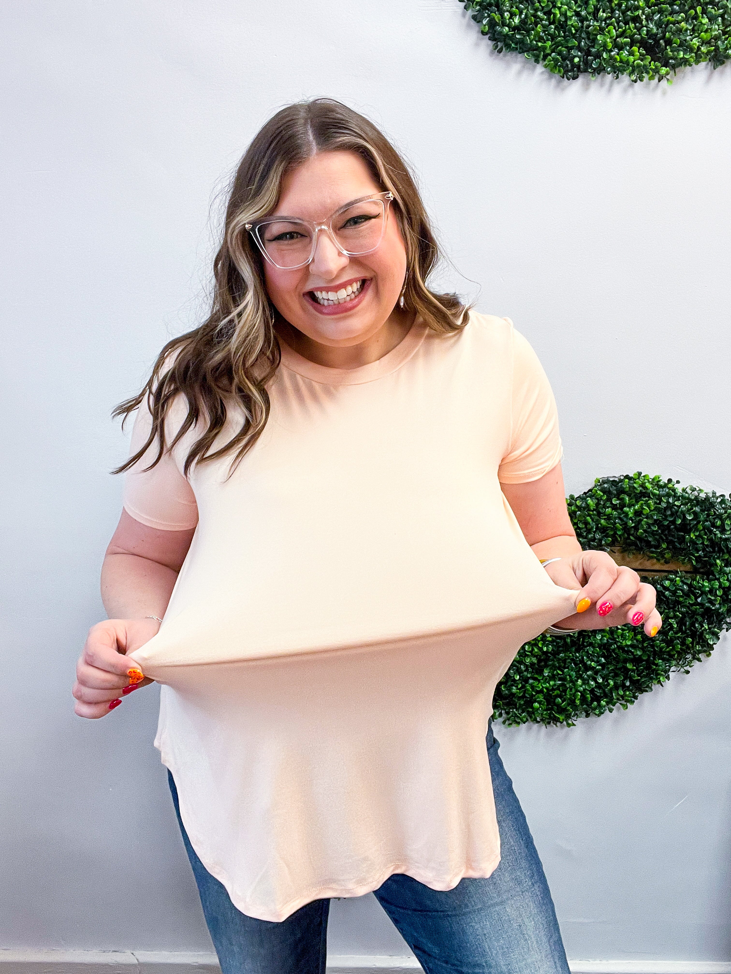 Butter Soft Bliss Tee in Blush