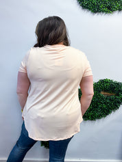 Butter Soft Bliss Tee in Blush