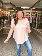 Butter Soft Bliss Tee in Blush