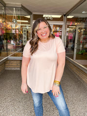 Butter Soft Bliss Tee in Blush