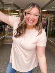 Butter Soft Bliss Tee in Blush