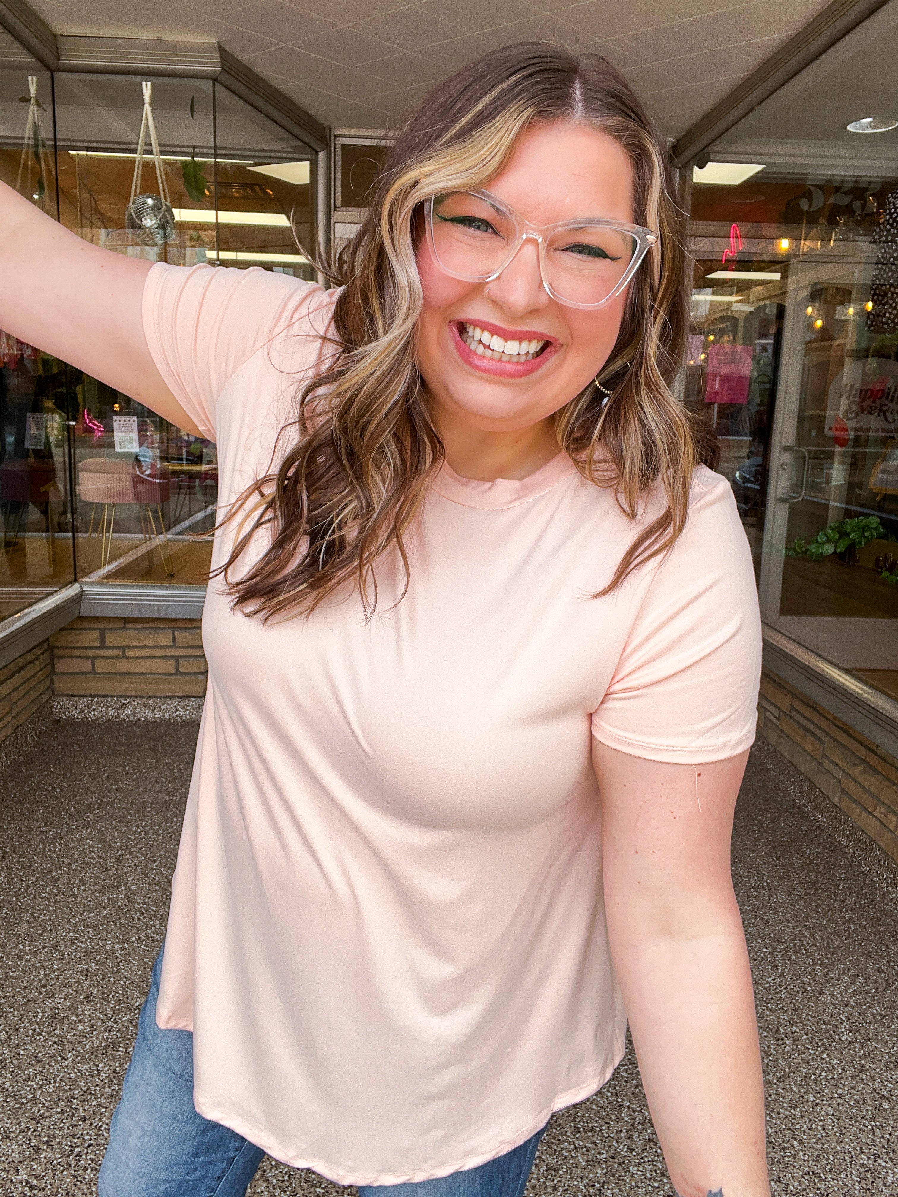 Butter Soft Bliss Tee in Blush