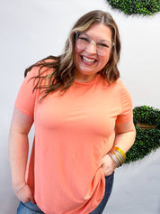 Butter Soft Bliss Tee in Coral