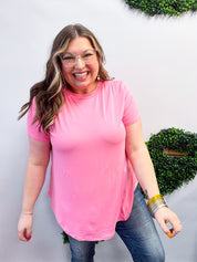 Butter Soft Bliss Tee in Pink