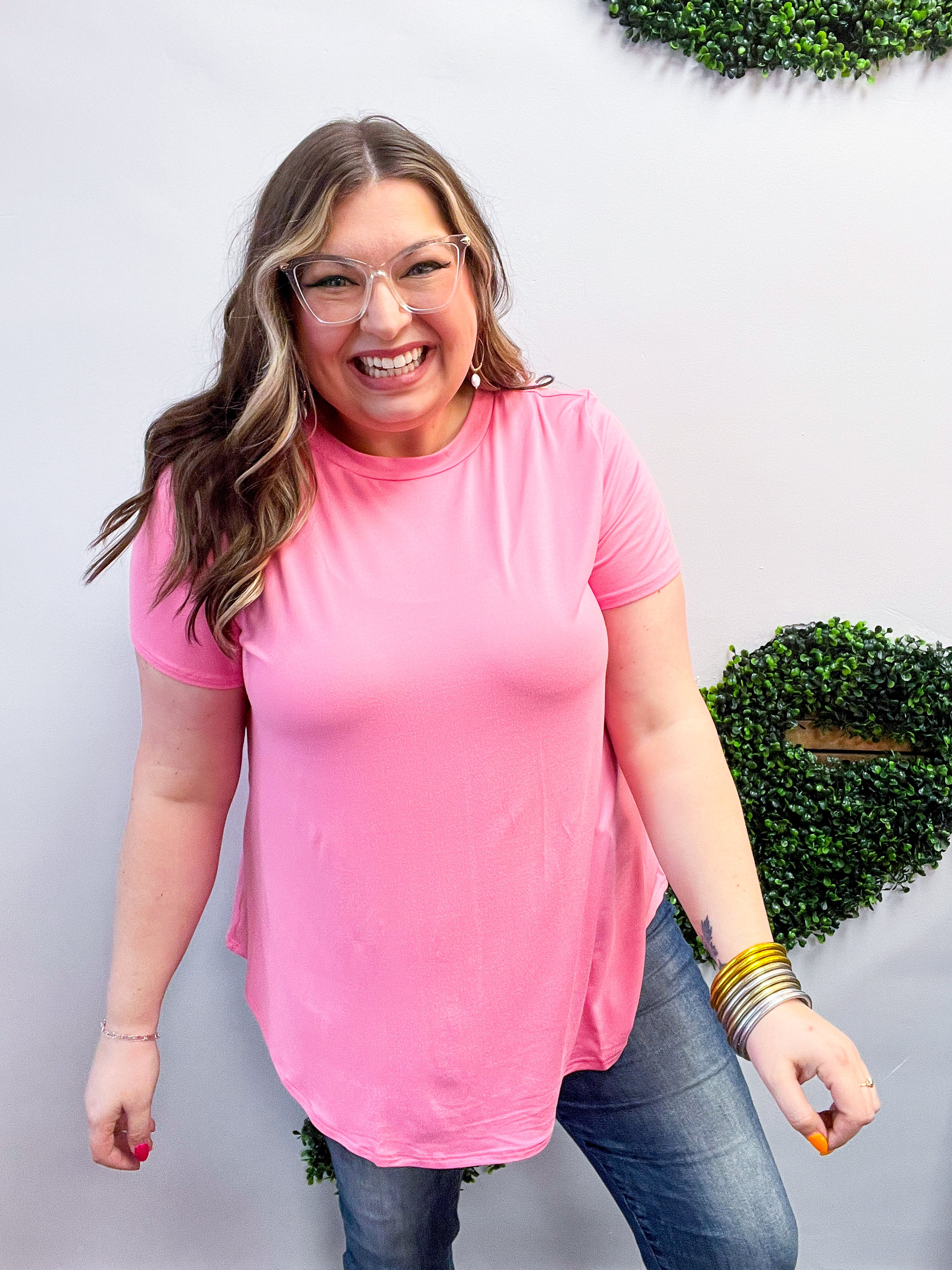 Butter Soft Bliss Tee in Pink