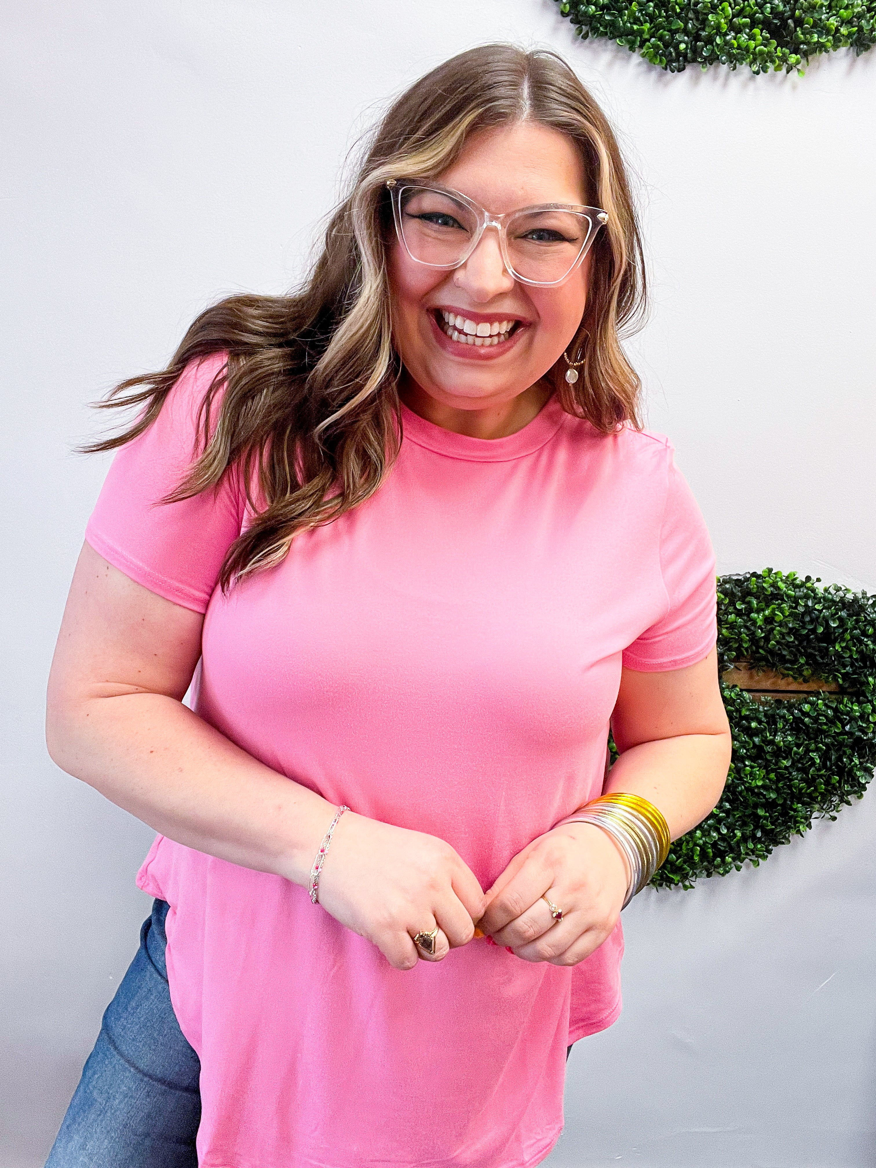 Butter Soft Bliss Tee in Pink