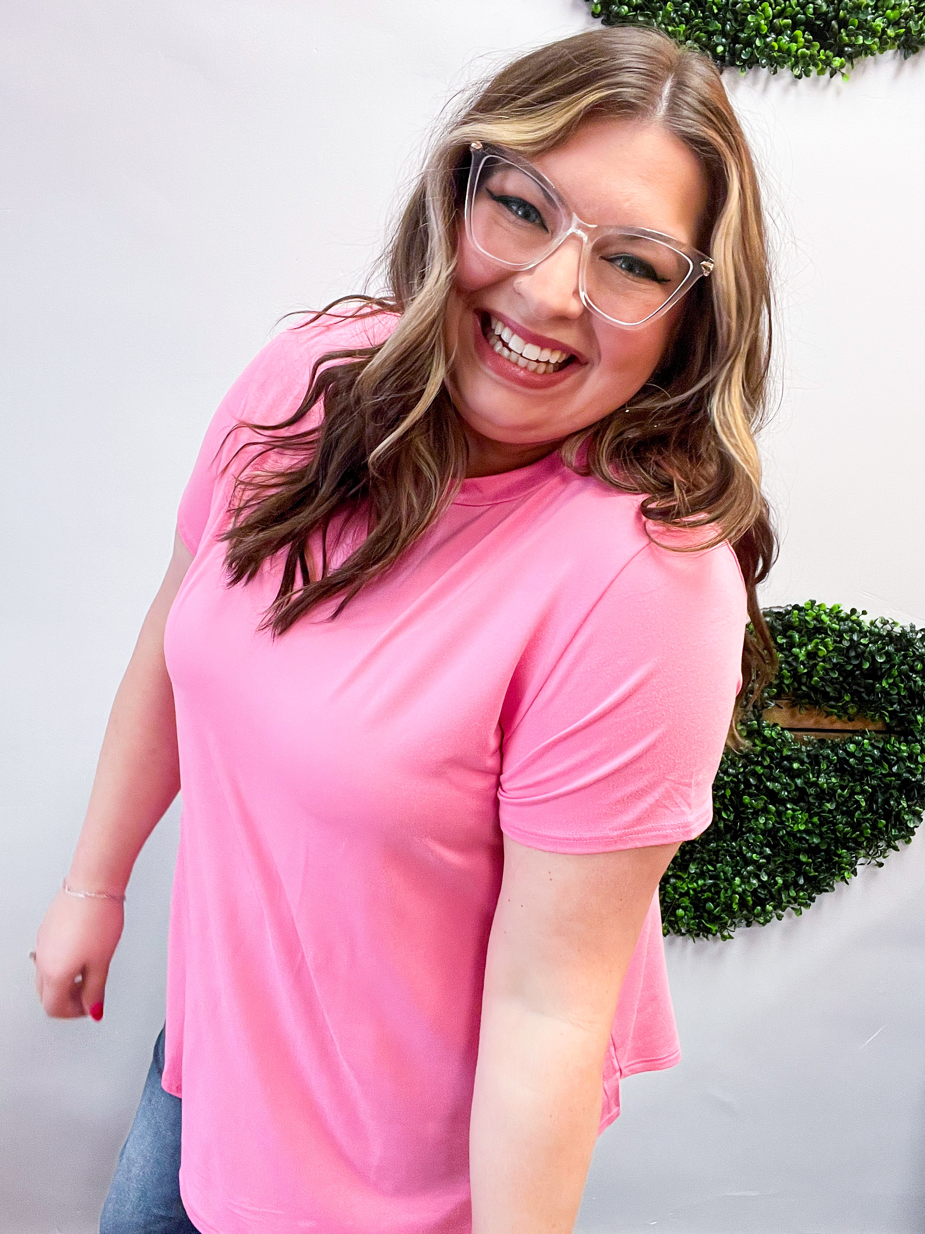 Butter Soft Bliss Tee in Pink