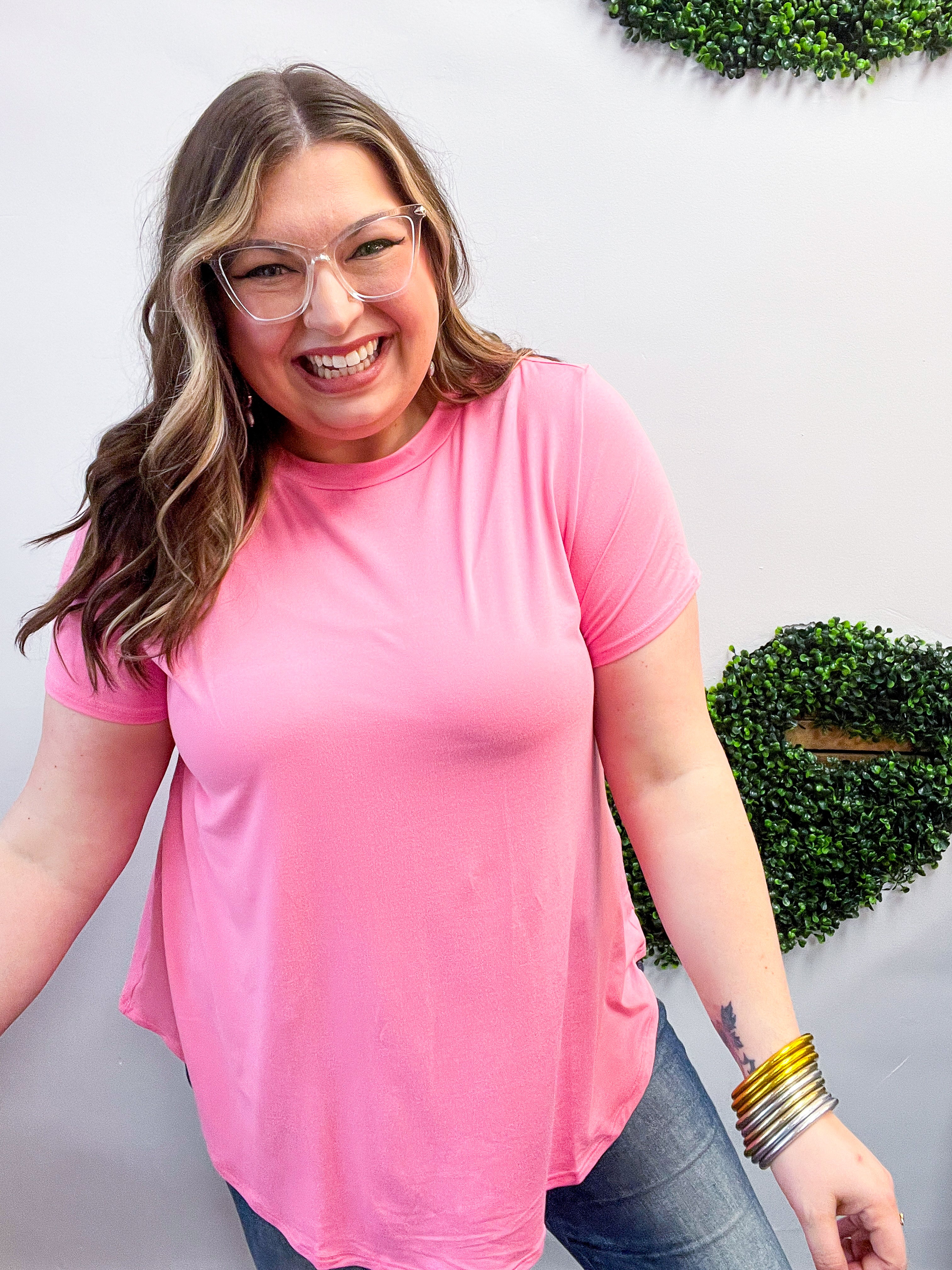 Butter Soft Bliss Tee in Pink