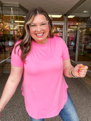 Butter Soft Bliss Tee in Pink