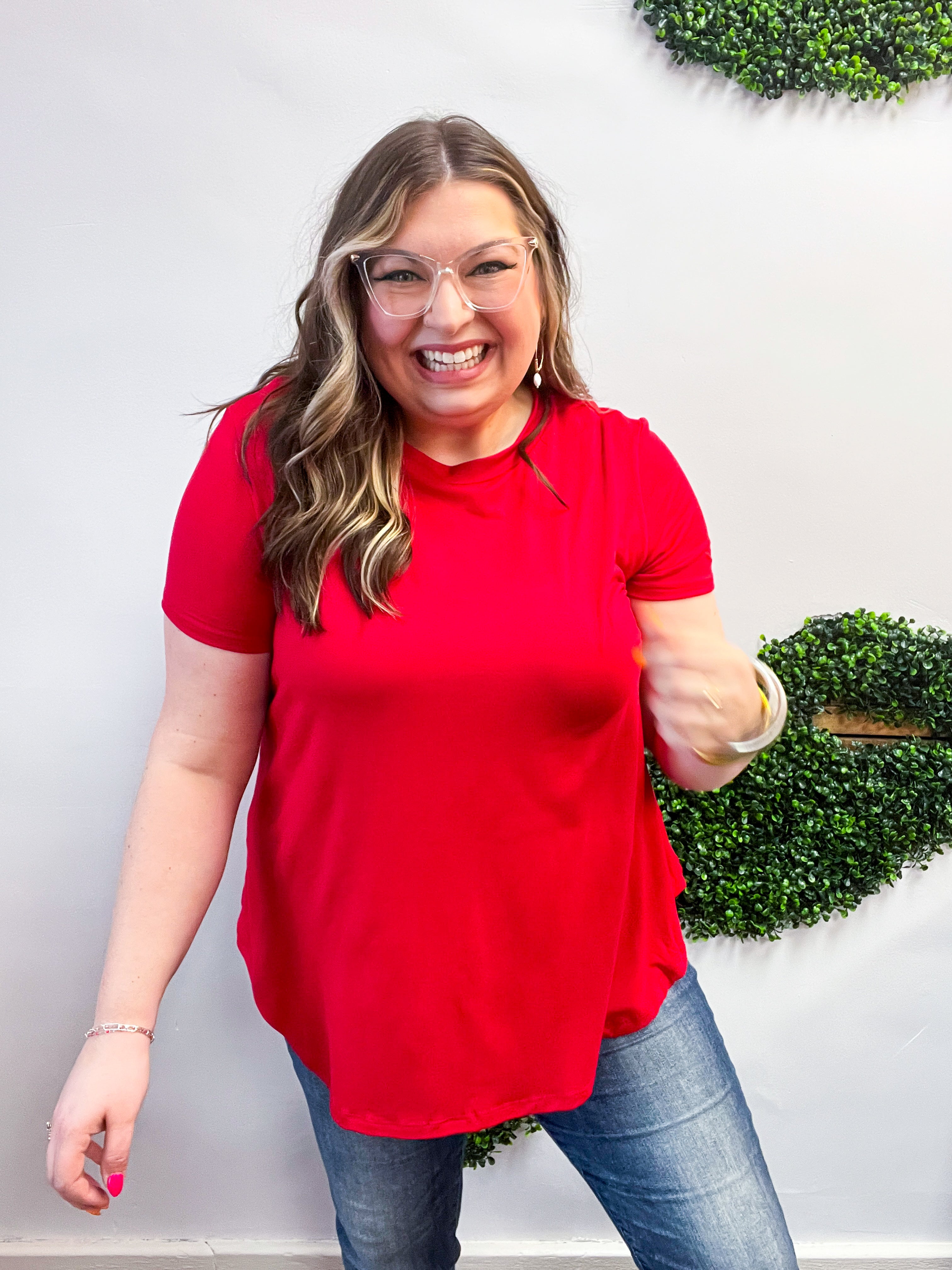 Butter Soft Bliss Tee in Red