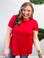 Butter Soft Bliss Tee in Red