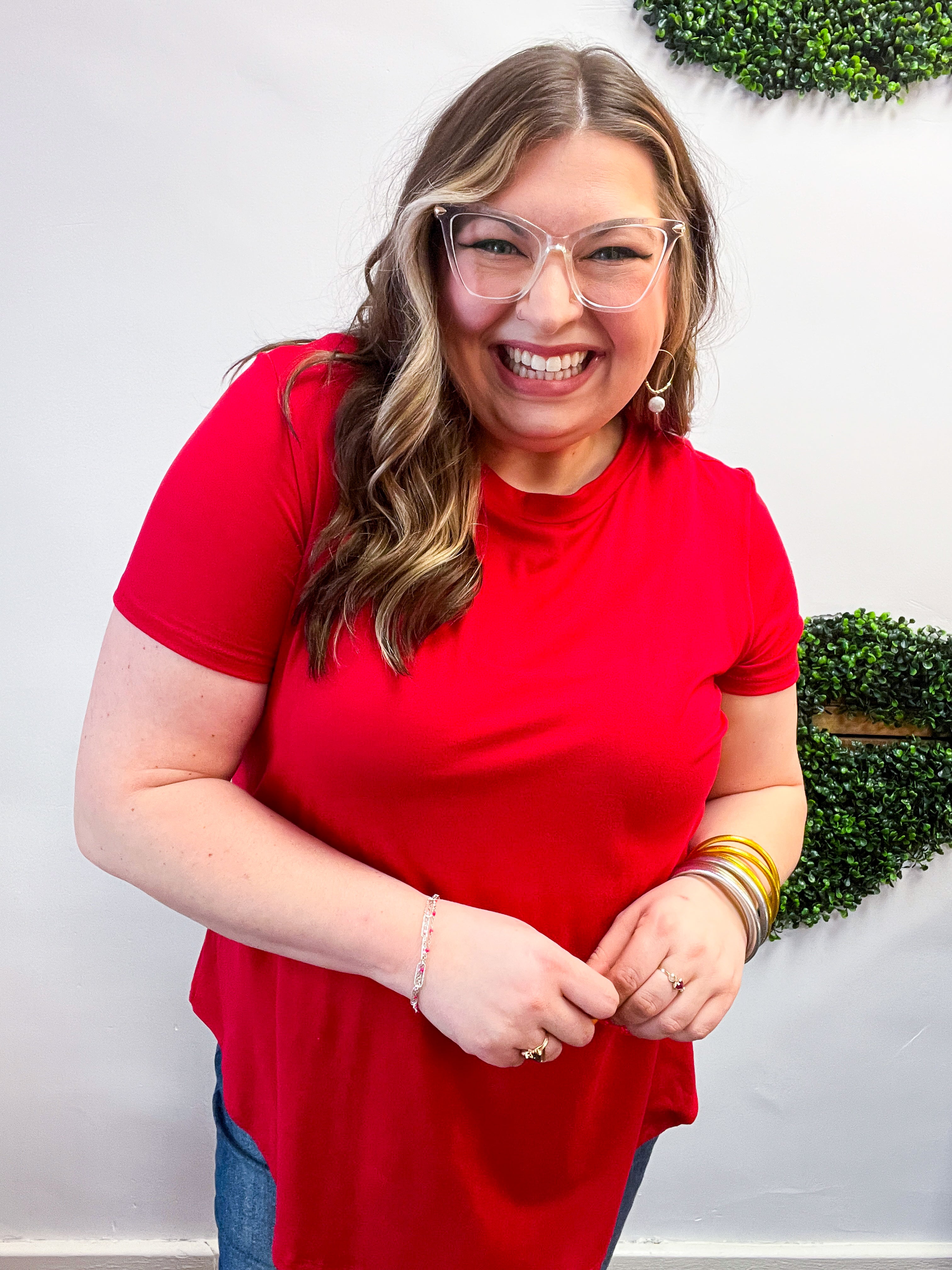 Butter Soft Bliss Tee in Red