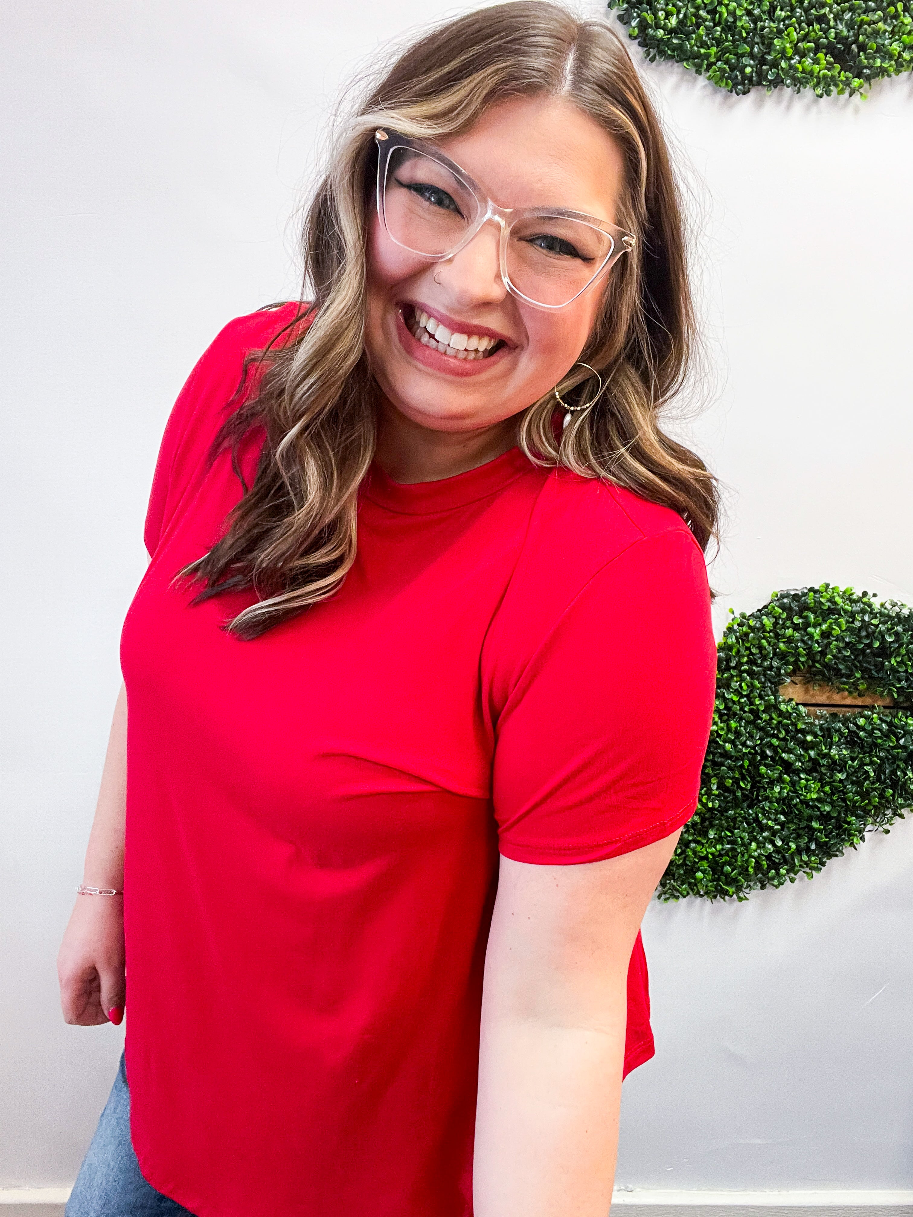 Butter Soft Bliss Tee in Red