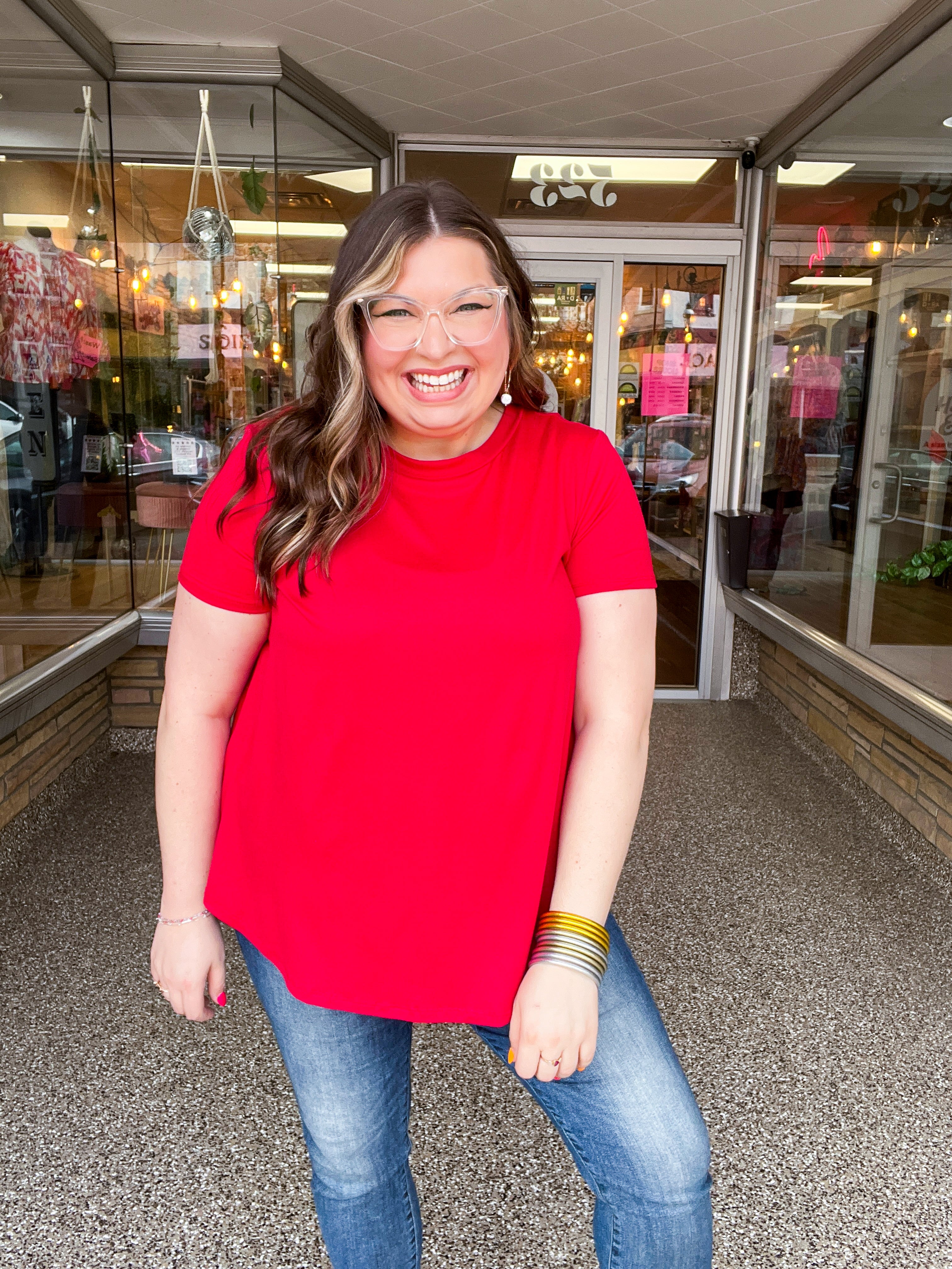 Butter Soft Bliss Tee in Red