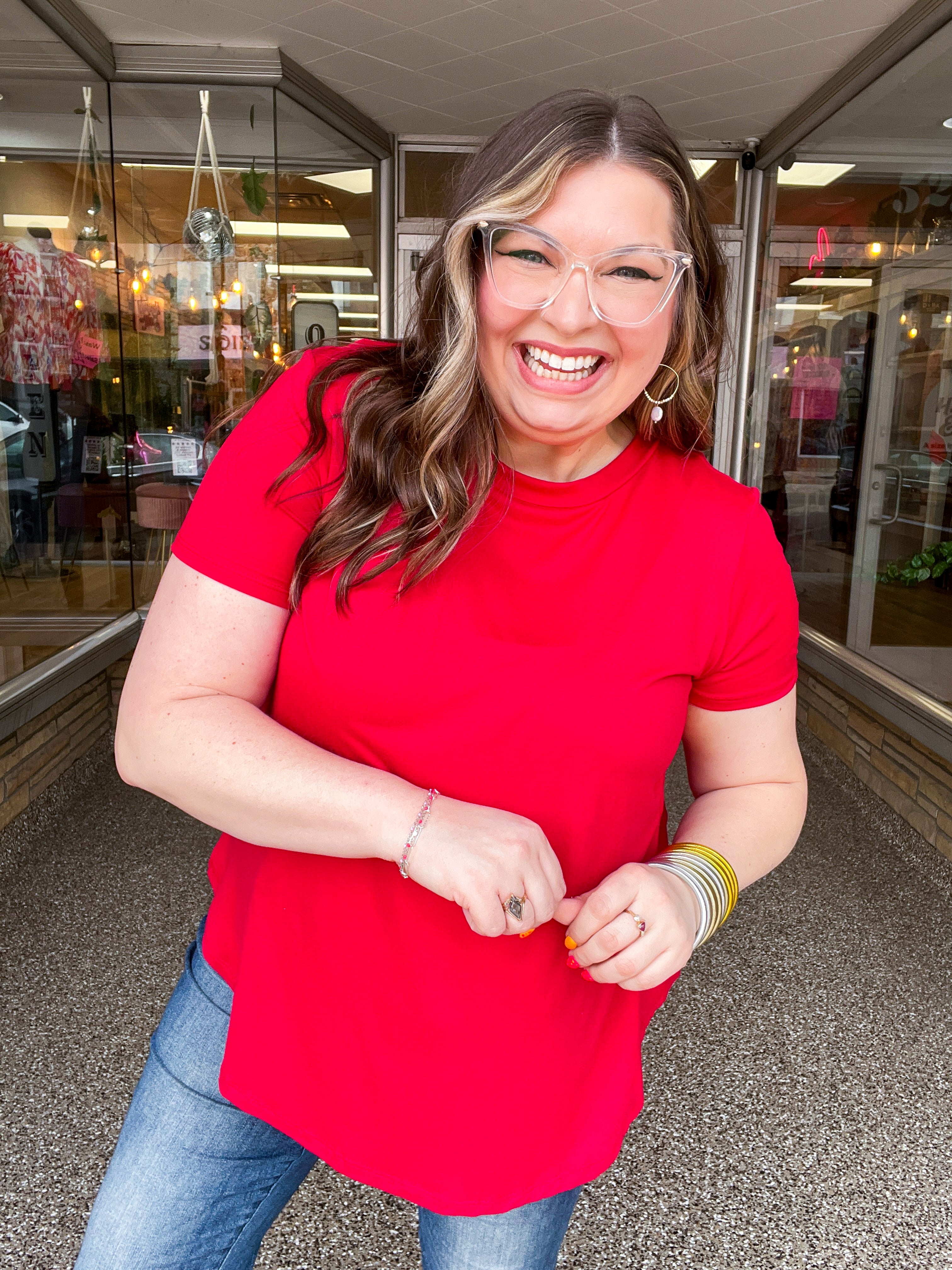 Butter Soft Bliss Tee in Red
