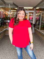 Butter Soft Bliss Tee in Red