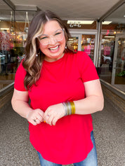 Butter Soft Bliss Tee in Red