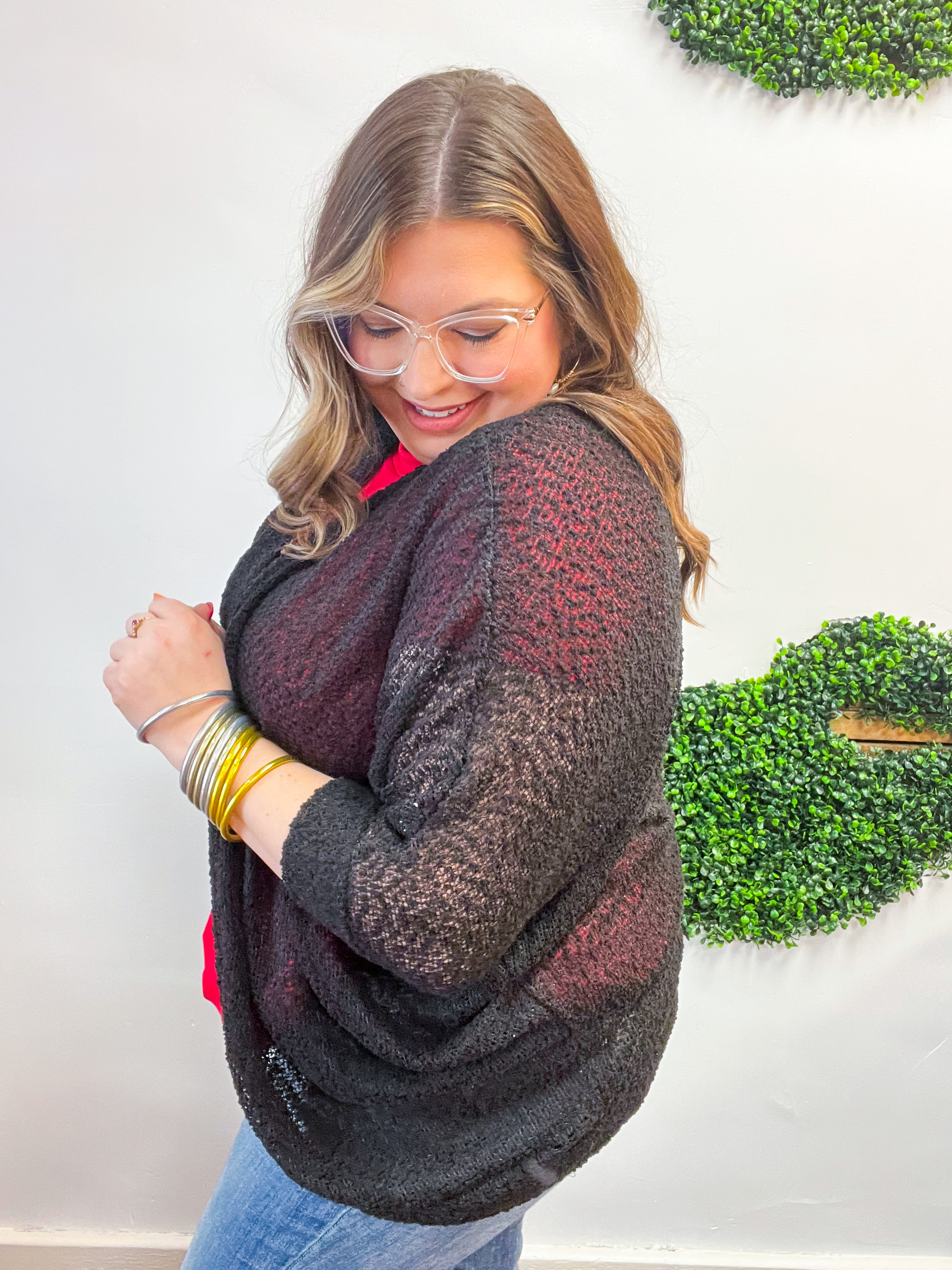 Countryside Comfort Cardigan in Black