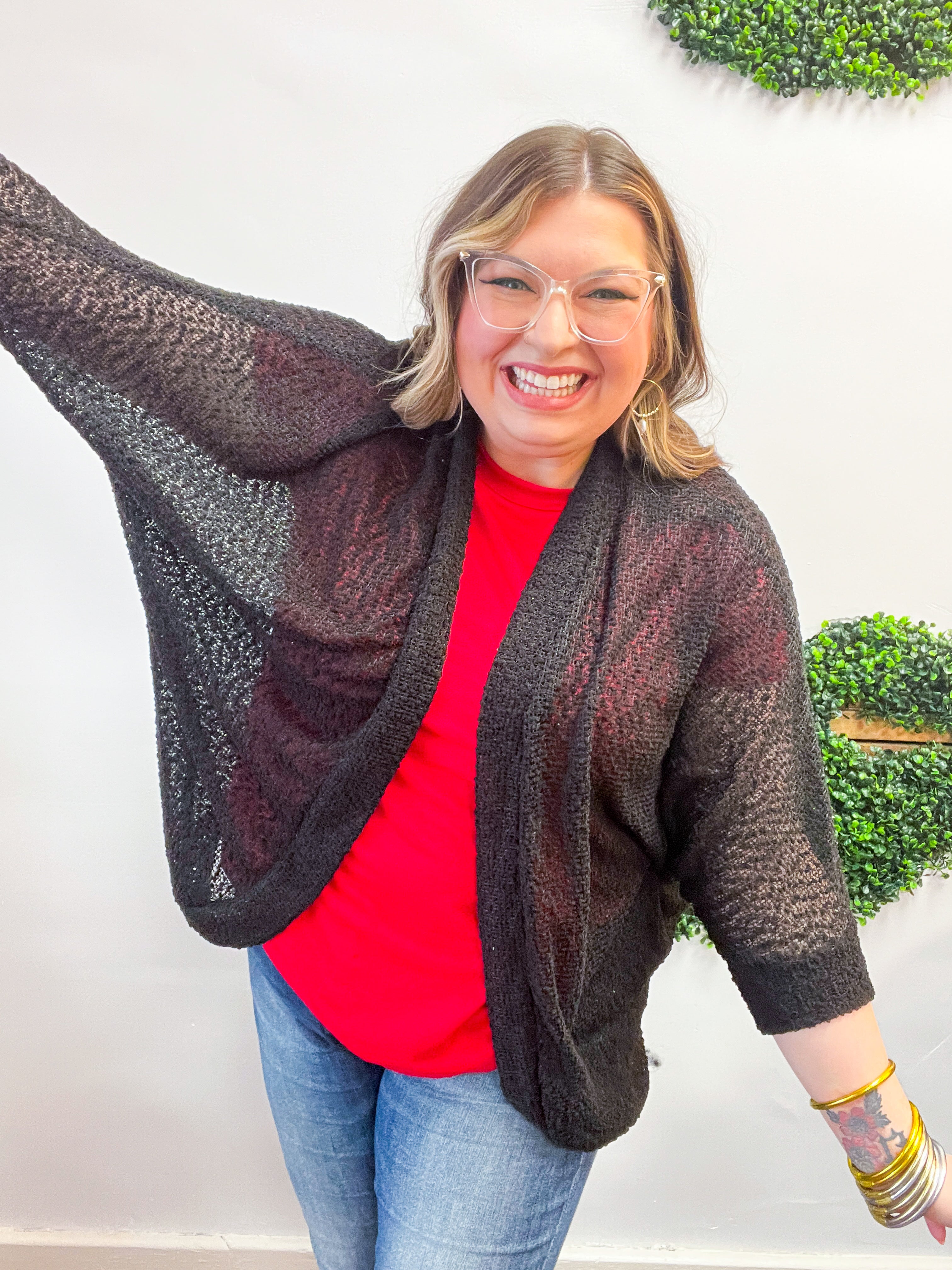Countryside Comfort Cardigan in Black