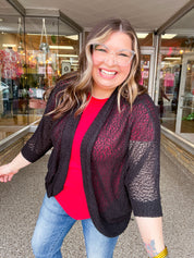 Countryside Comfort Cardigan in Black