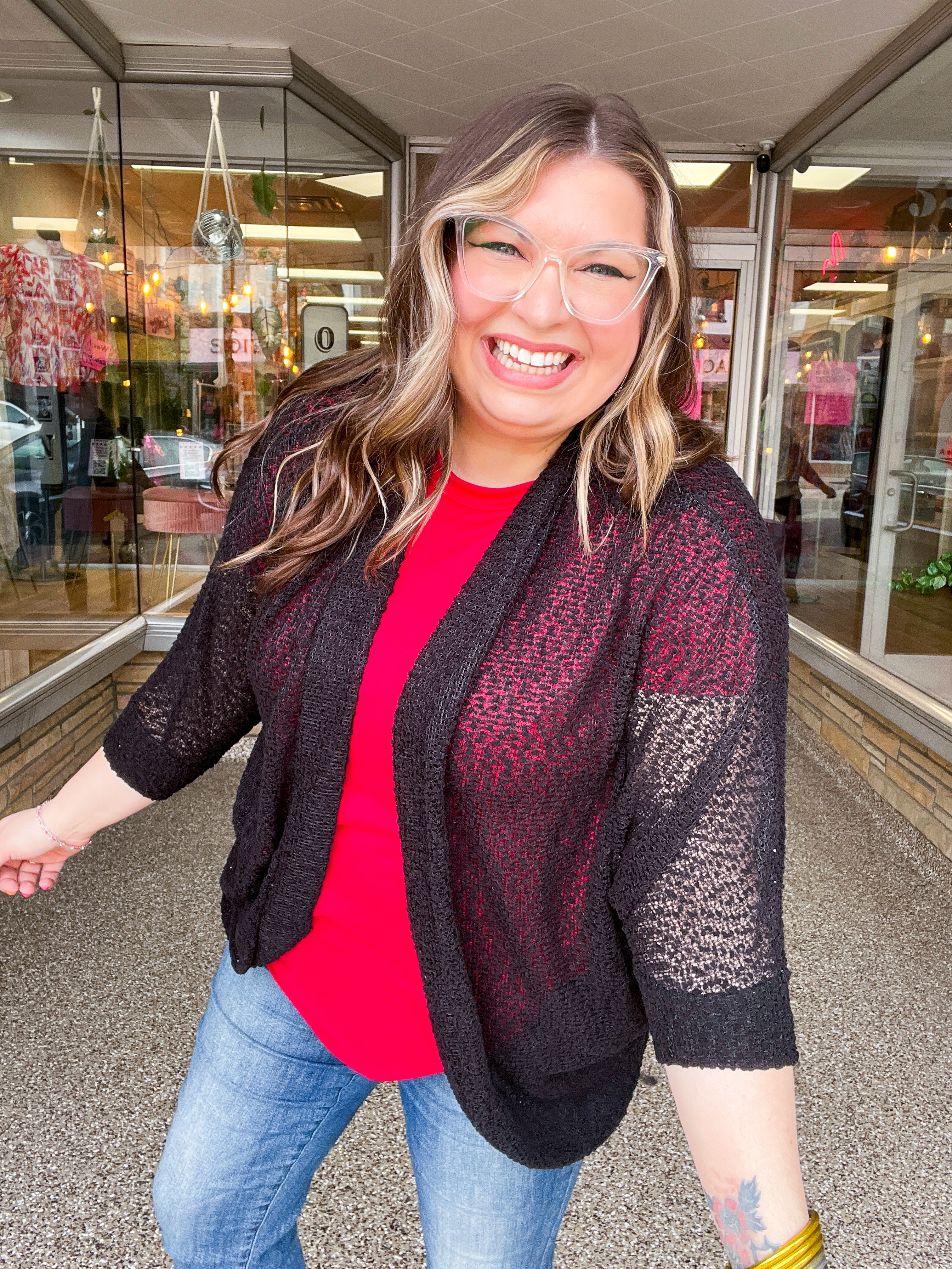 Countryside Comfort Cardigan in Black