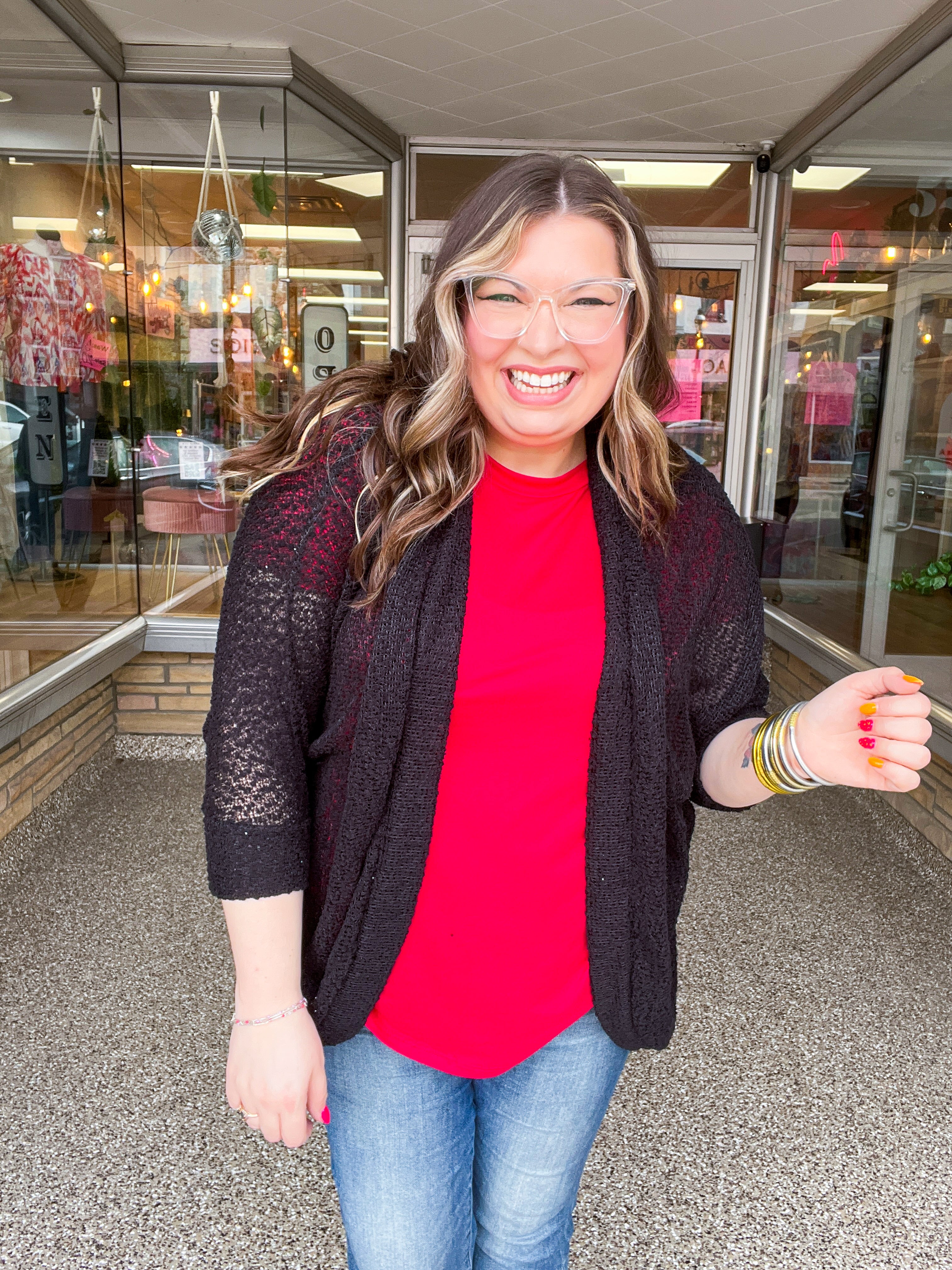 Countryside Comfort Cardigan in Black