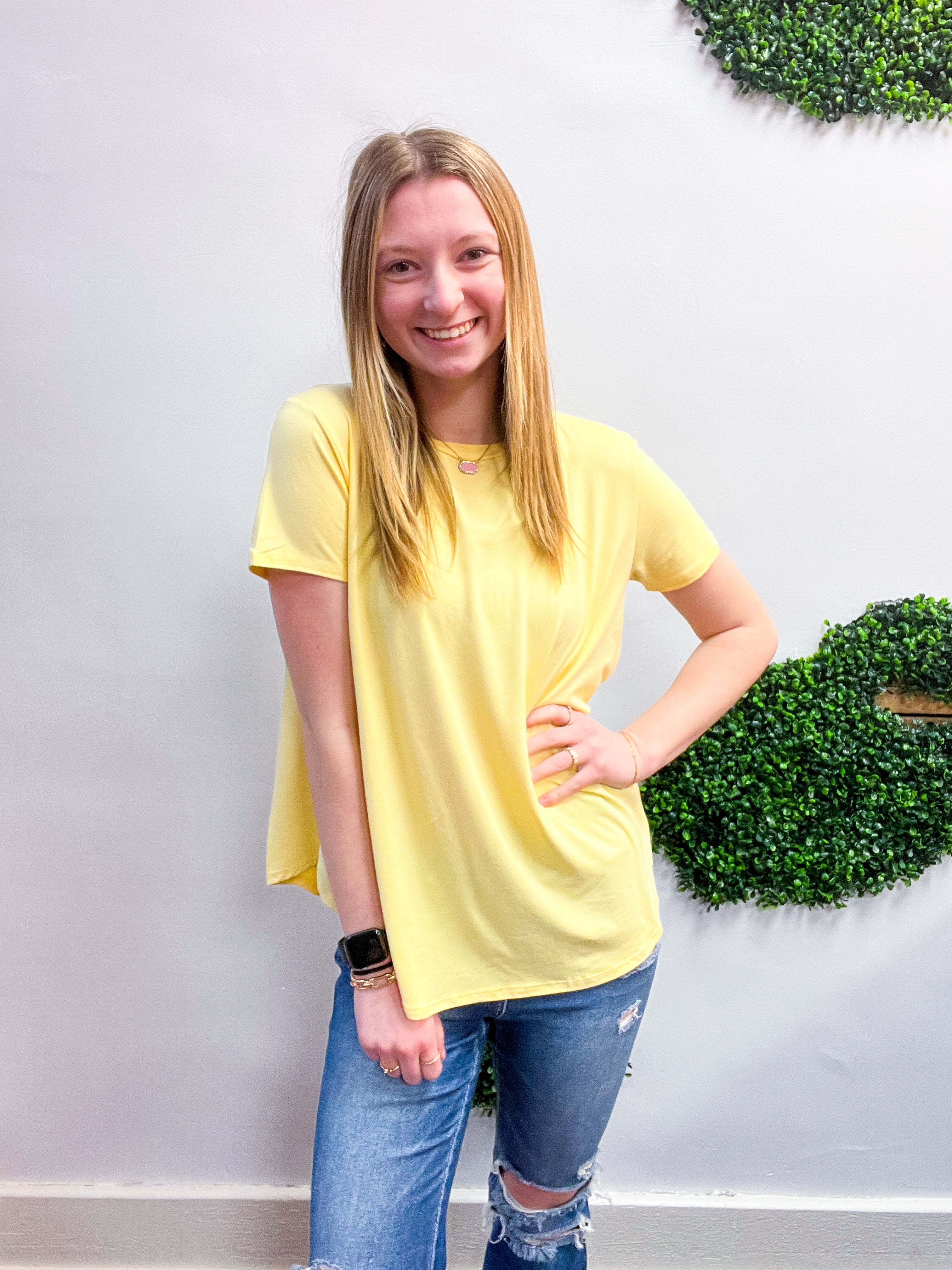 Butter Soft Bliss Tee in Banana