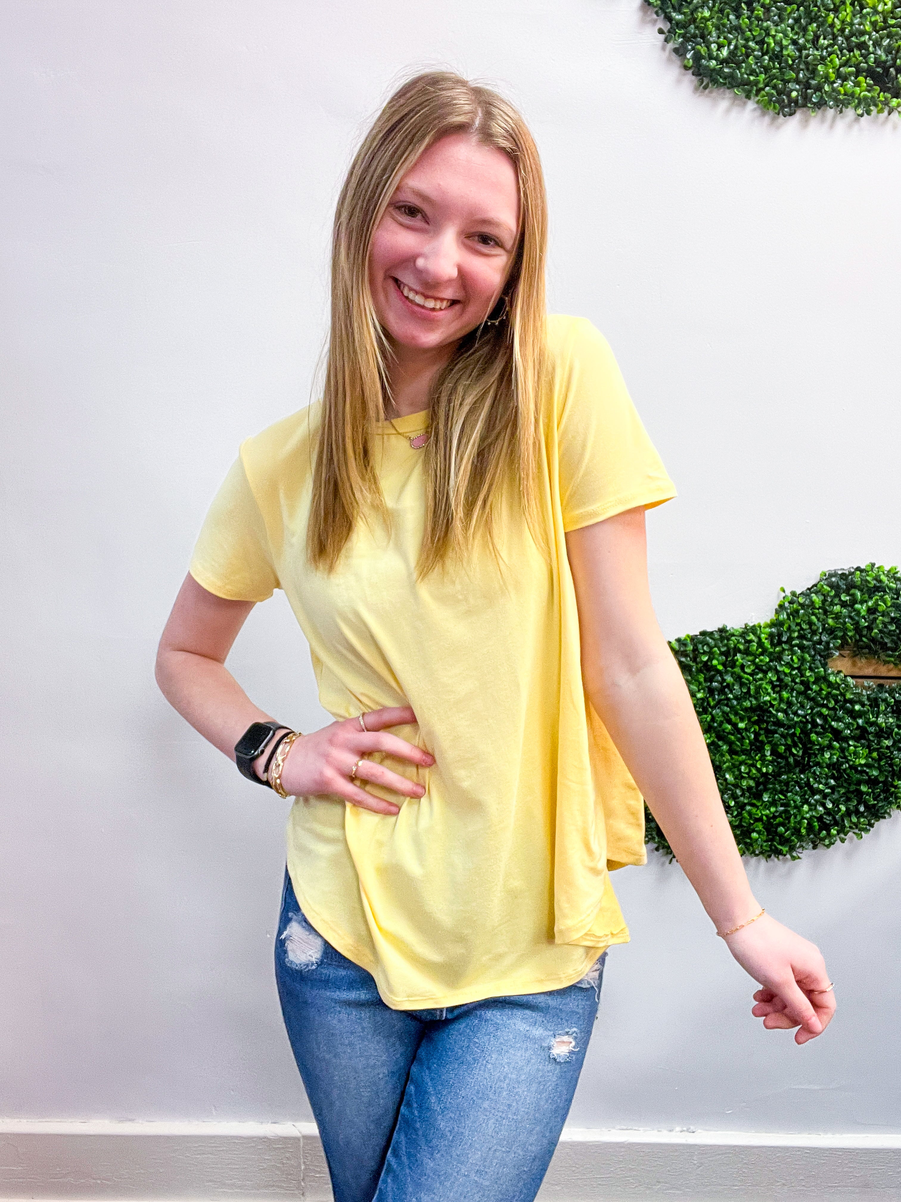 Butter Soft Bliss Tee in Banana
