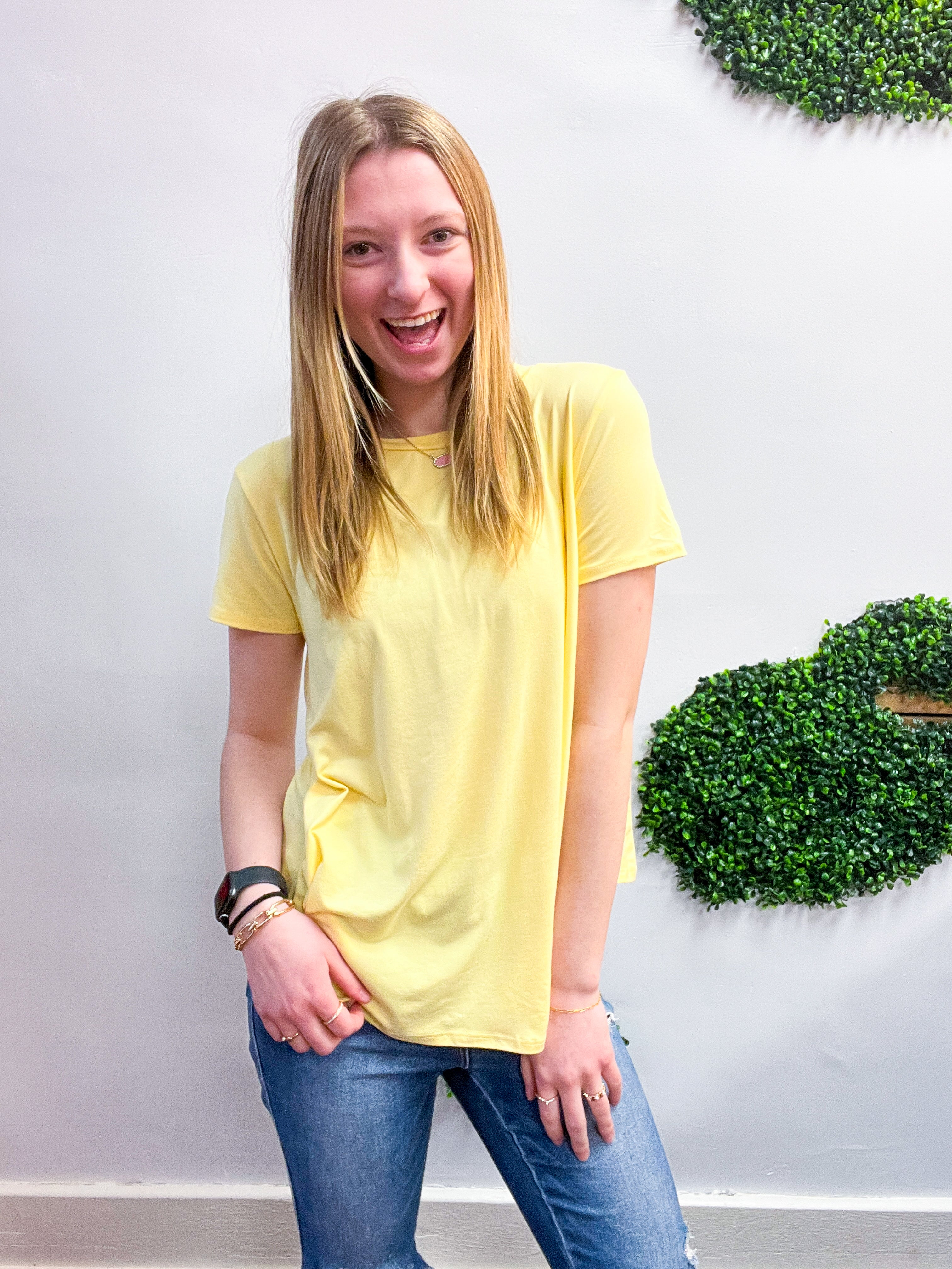 Butter Soft Bliss Tee in Banana